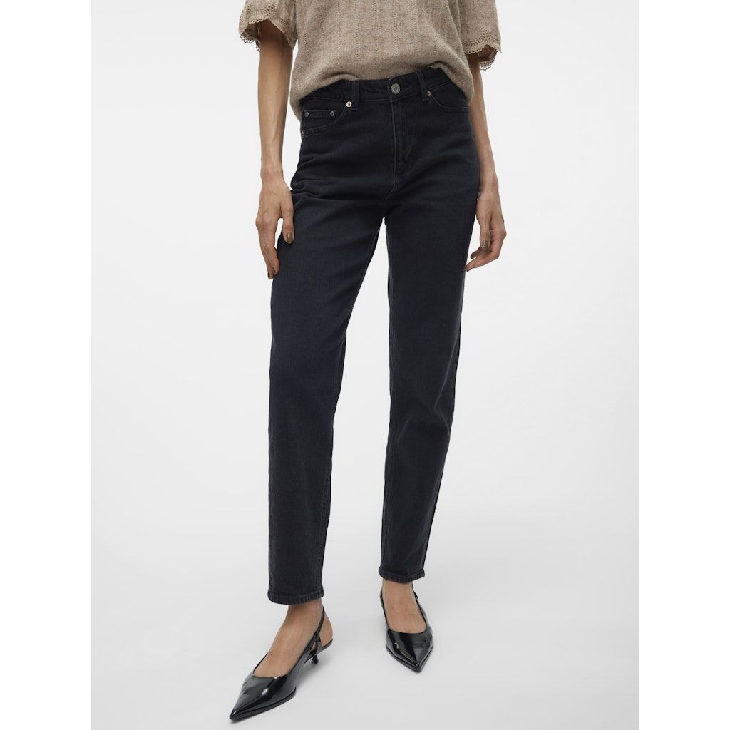 VERO MODA Aptempti džinsai moterims, Juoda, Tessa mom jeans 6