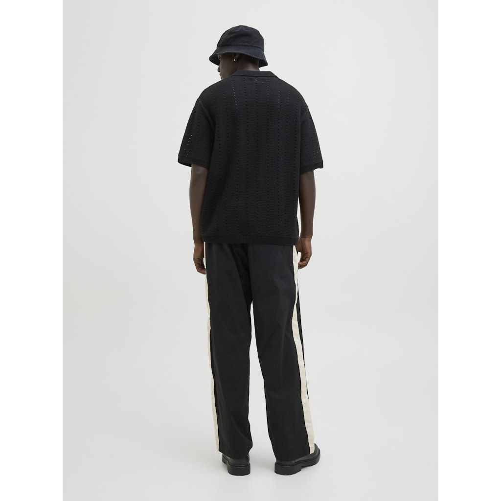 JACK & JONES Polo marškiniai trumpos rank. vyrams, Juoda, Paros knit easter polo 3