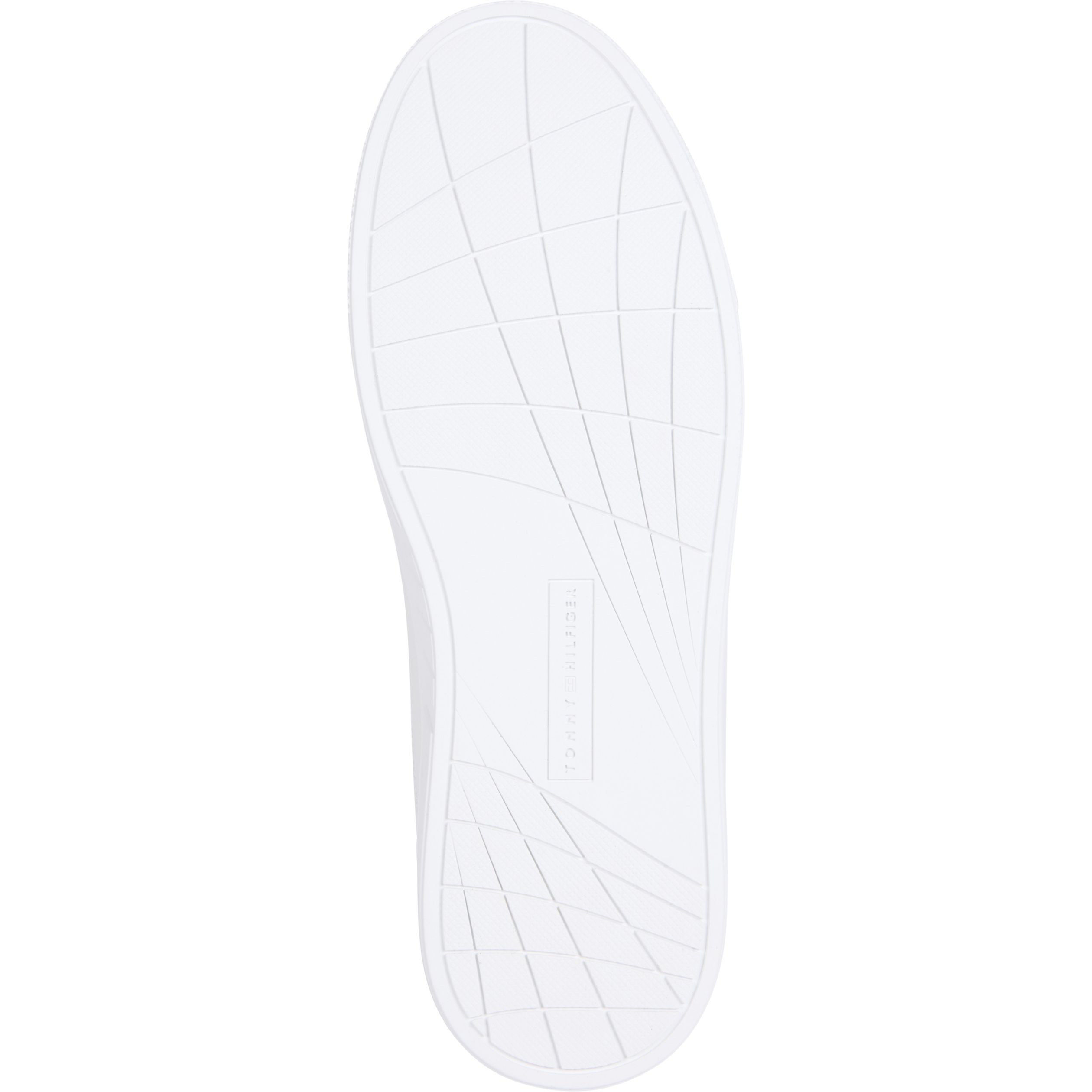 TOMMY HILFIGER Laisvalaikio bateliai vyrams, Balta, Icon court pinperf sneaker 4