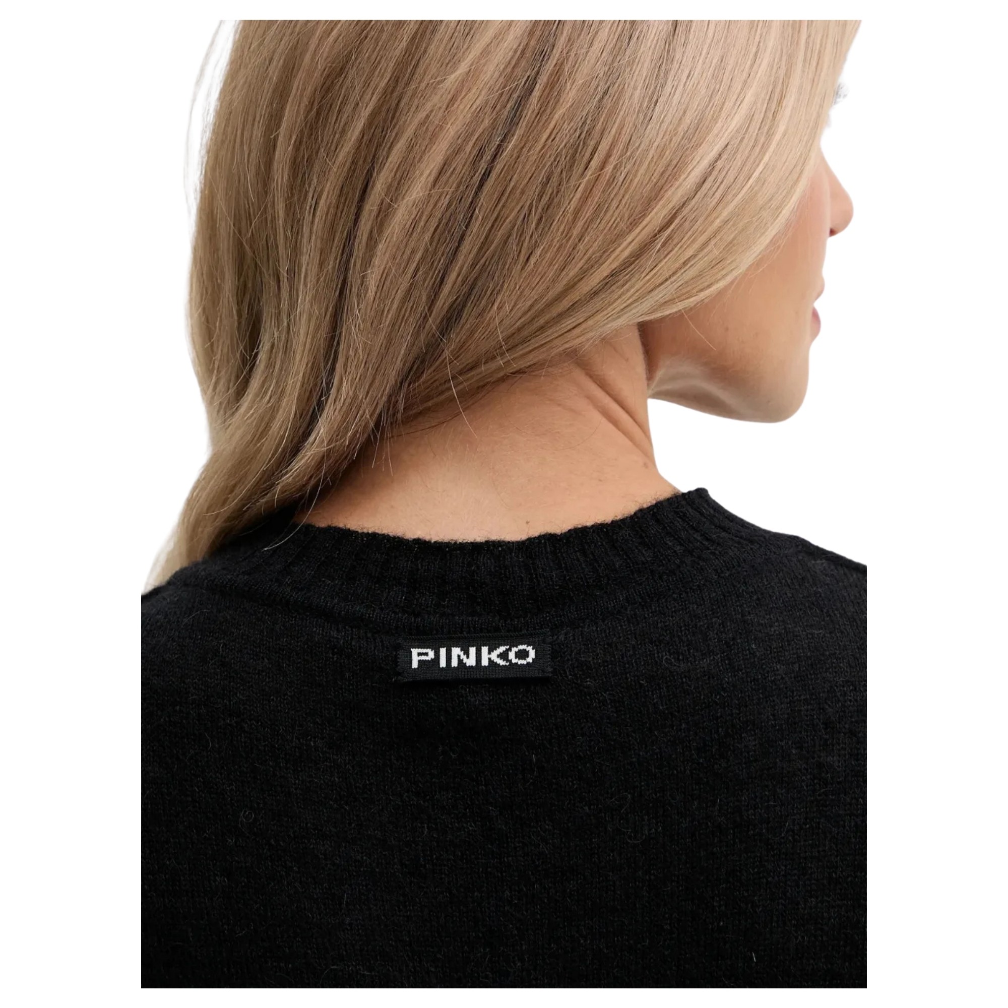 PINKO Megztinis moterims, Juoda, Marshall sweater 4