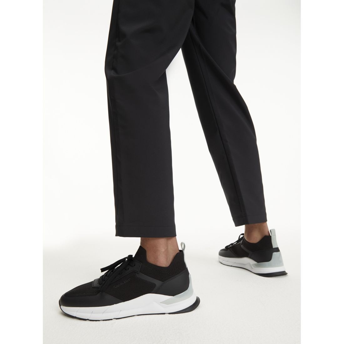 CALVIN KLEIN Sportiniai bateliai vyrams, Juoda, Low top lace up mix sport shoe 7