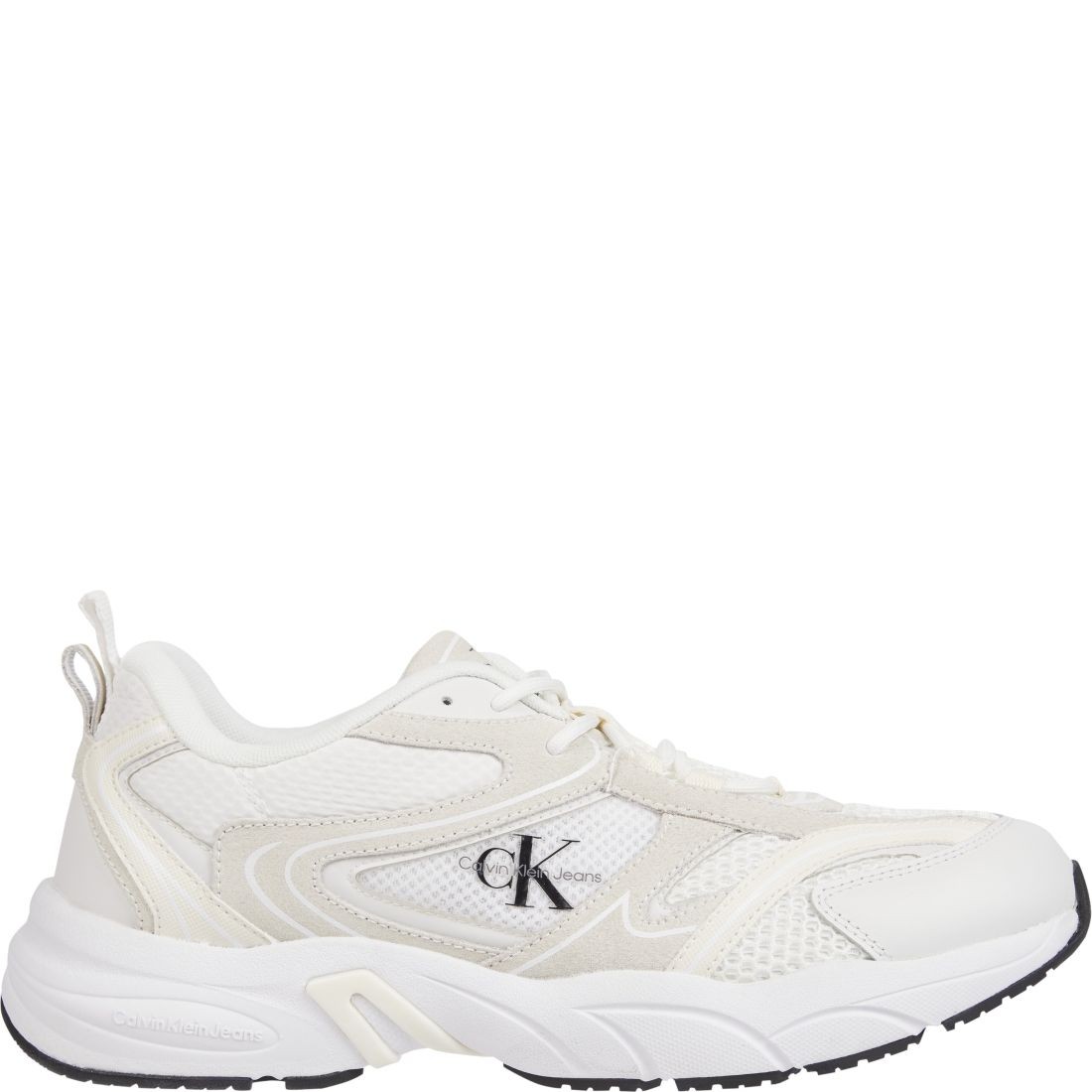 CALVIN KLEIN JEANS Sportiniai bateliai vyrams, Balta, Retro tennis mesh shoe 2