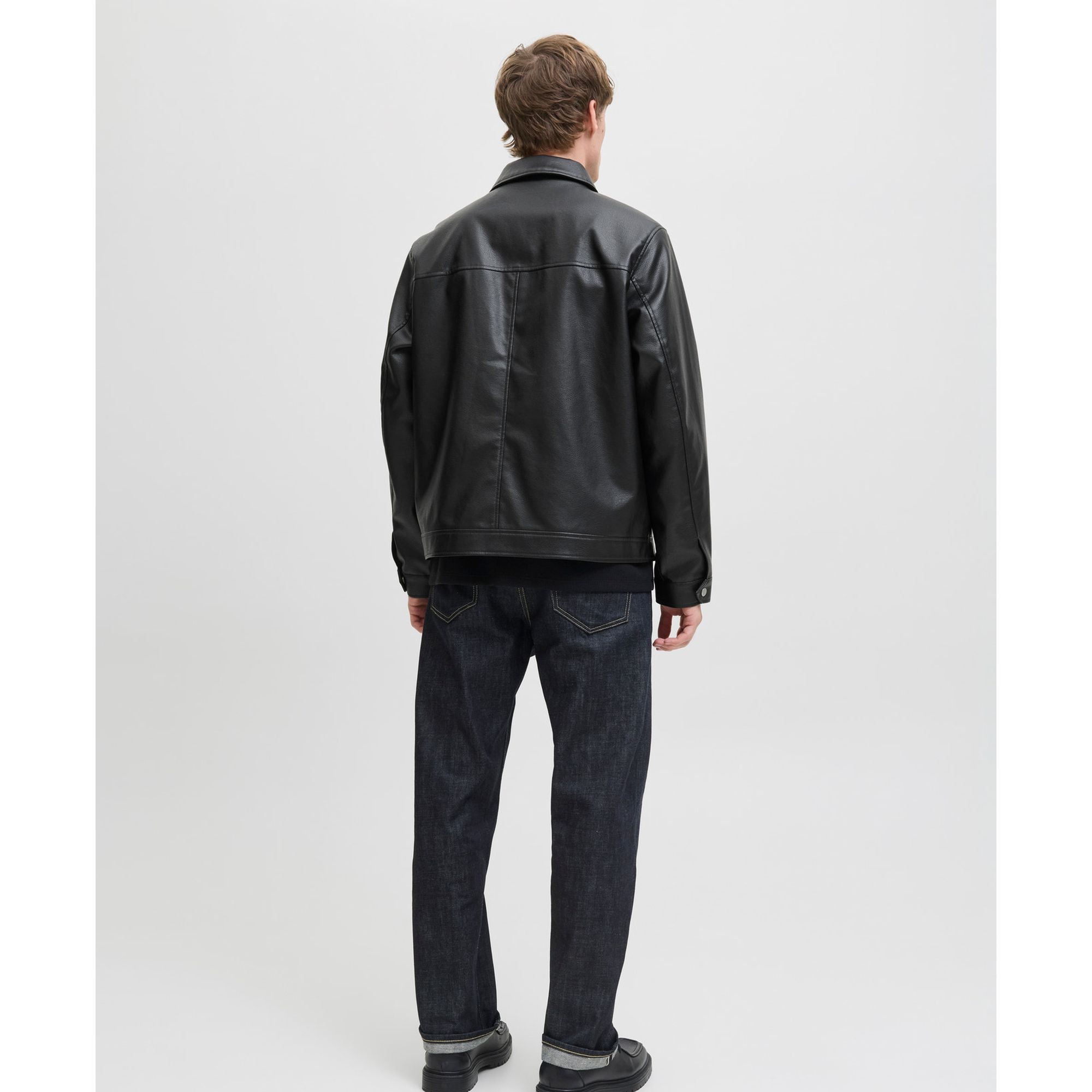 JACK & JONES Odinė striukė vyrams, Juoda, Casablanca pu 6