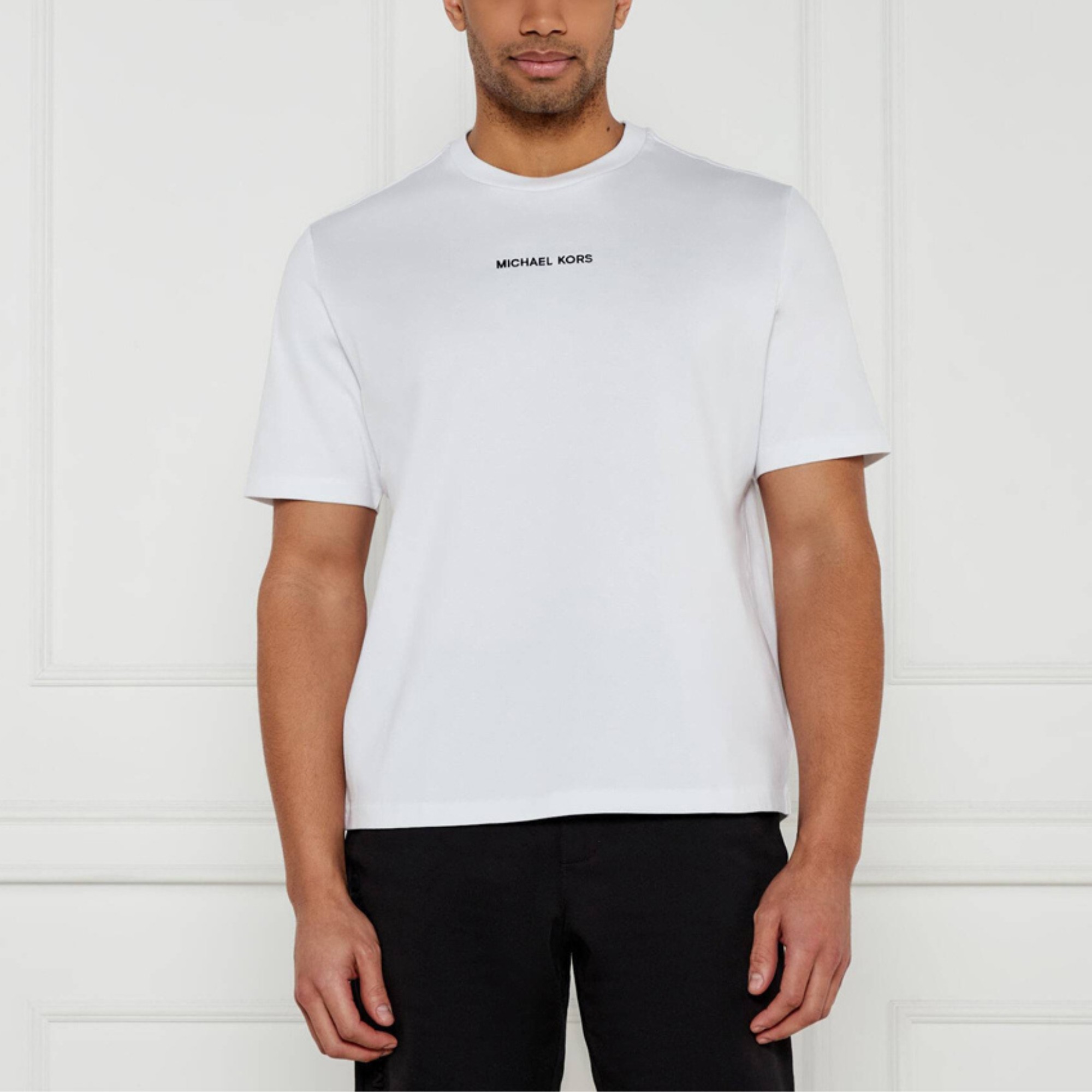 MICHAEL KORS Marškinėliai trump. rankovėmis vyrams, Balta, Victory ss tee 1
