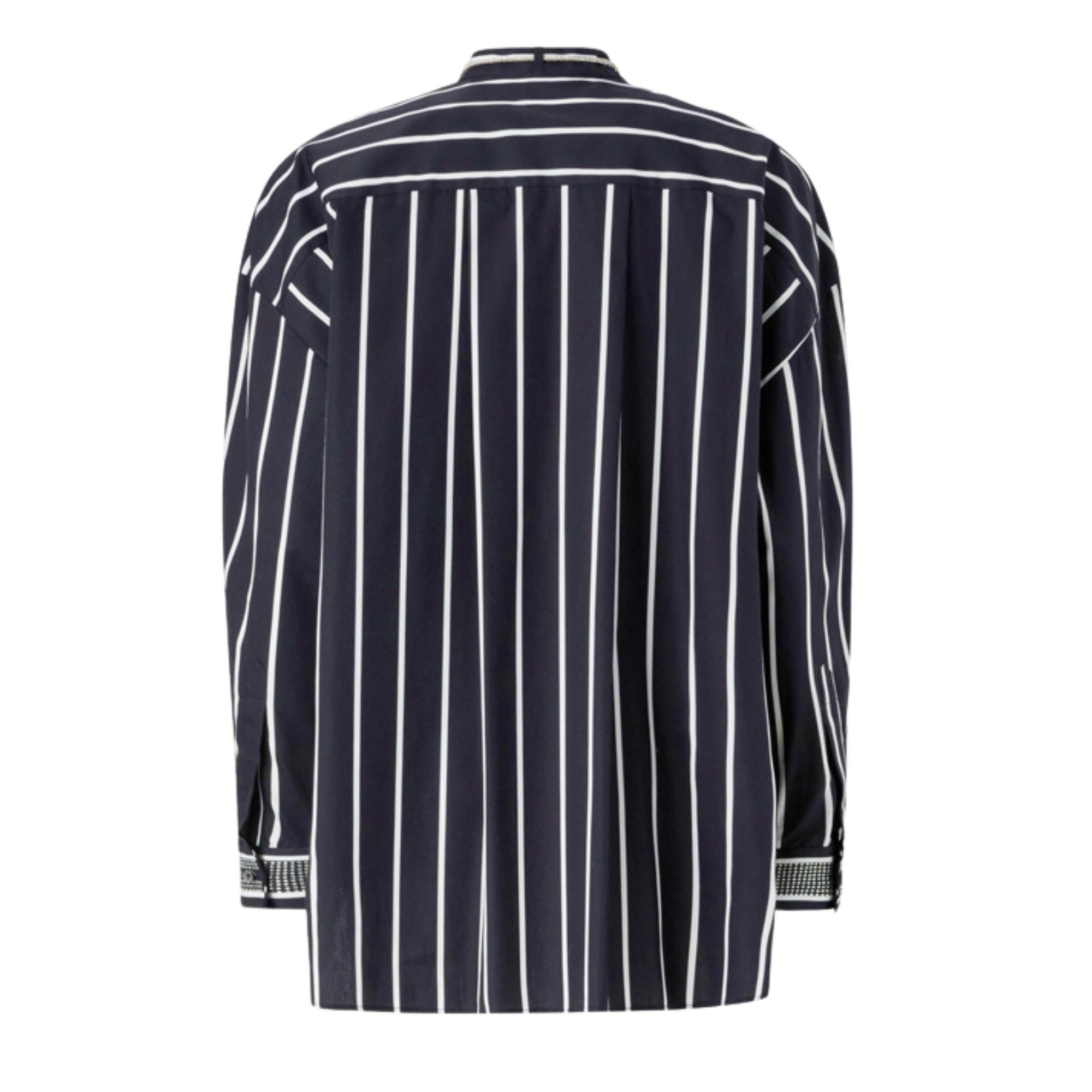 PINKO Marškiniai ilgomis rankovėmis moterims, Marga, Striped shirt with shiny laces 2