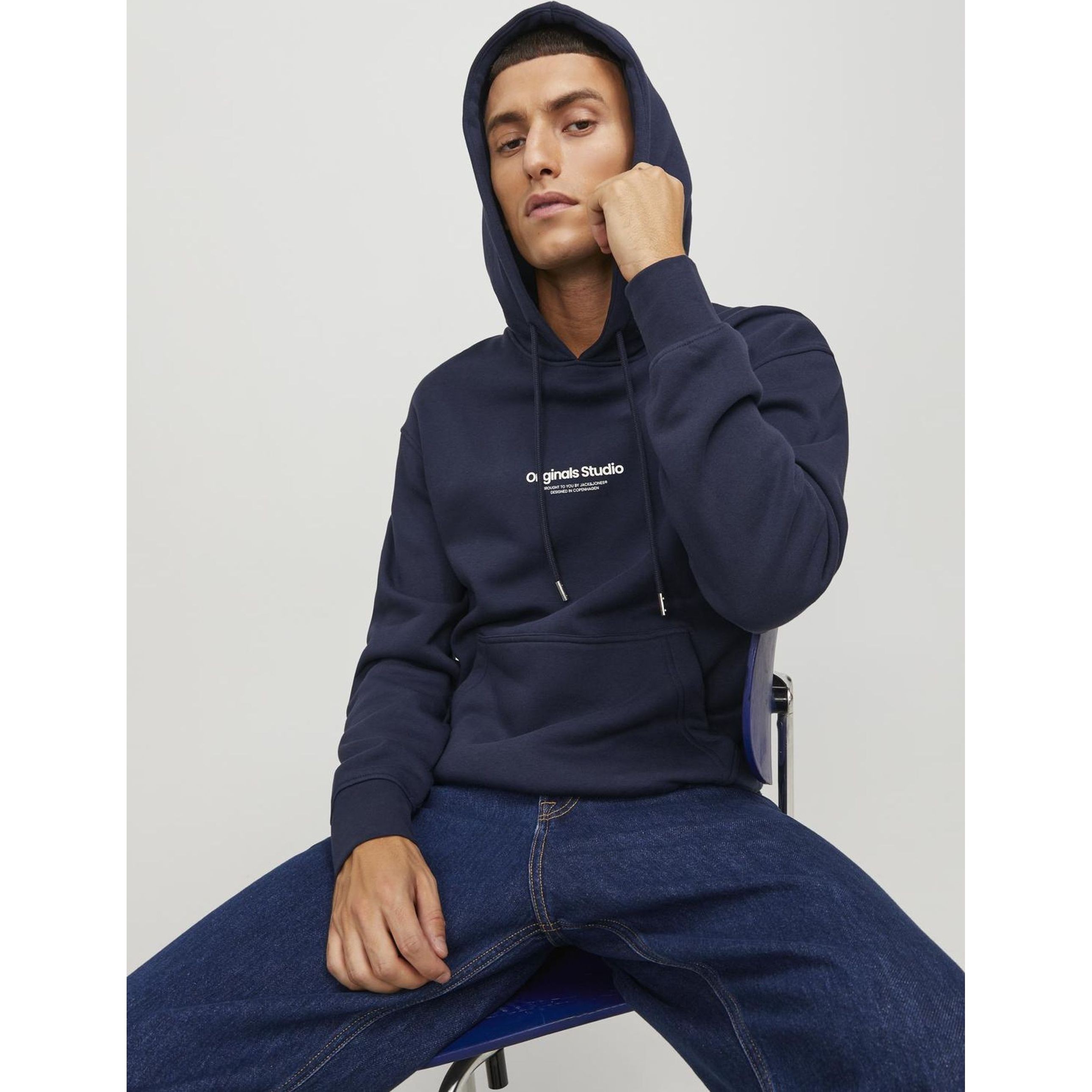 JACK & JONES Sportinis nertinis vyrams, Mėlyna, Jorvestersweatshirt 7