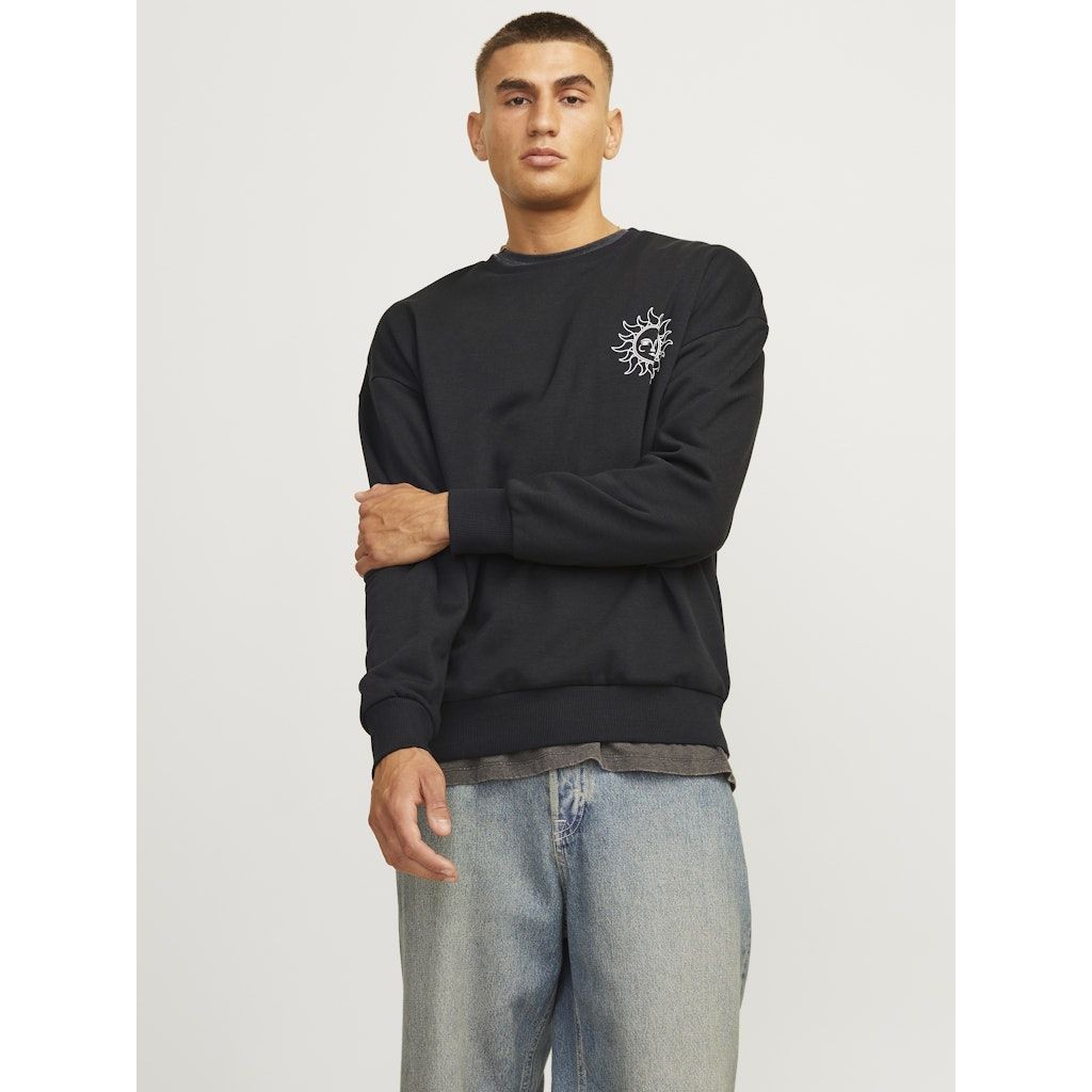 JACK & JONES Megztinis vyrams, Juoda, Mystic sweat crew neck 3