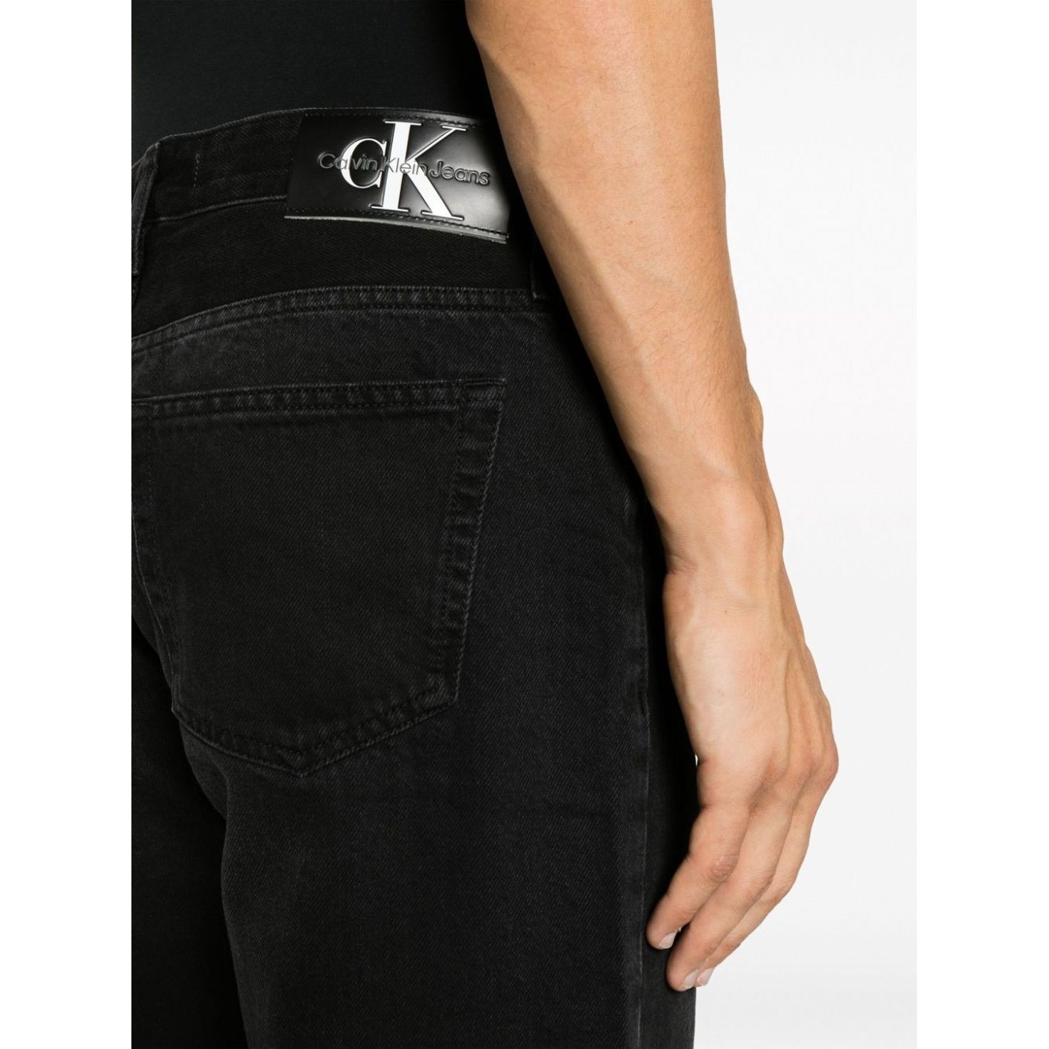 CALVIN KLEIN JEANS Tiesūs džinsai -vyrams, Juoda, Regular taper 4
