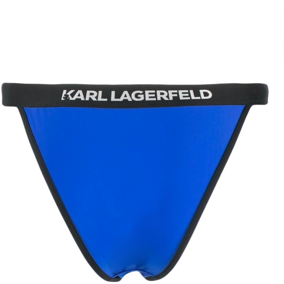 KARL LAGERFELD Apatinė kostiumėlio dalis moterims, Mėlyna, Bikini bottoms w/ logo elastic 2