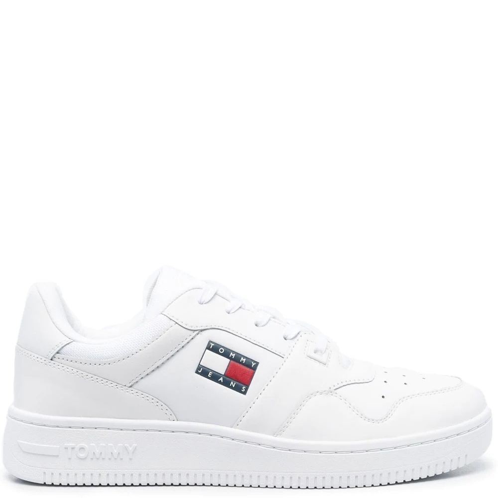 TOMMY JEANS Sportiniai bateliai vyrams, Balta, JEANS RETRO BASKET ESS 2