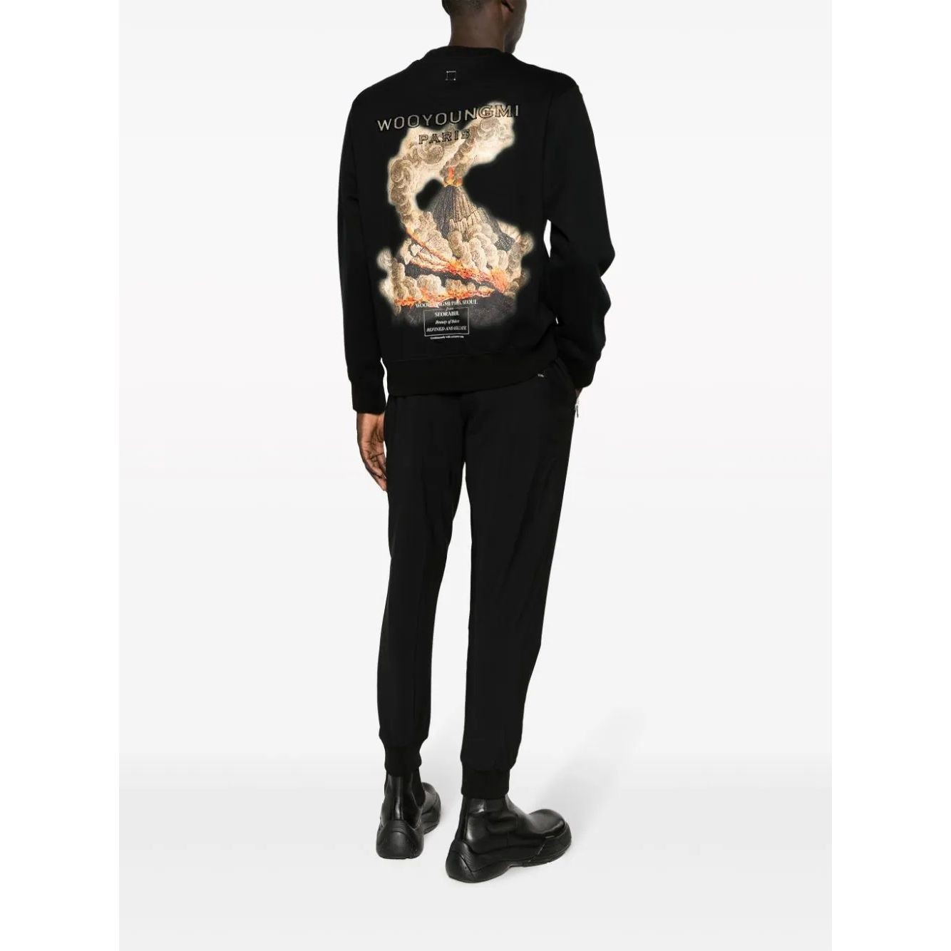 WOOYOUNGMI Marškinėliai trump. rankovėmis vyrams, Juoda, Mens t-shirt 1