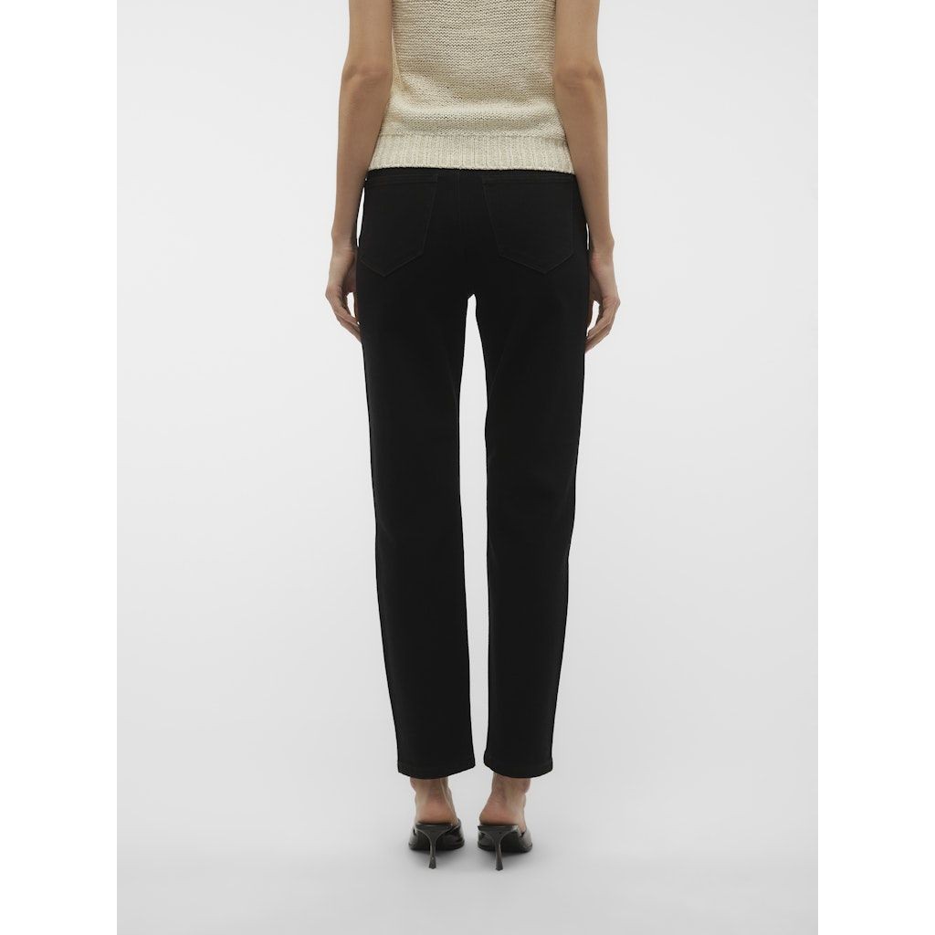 VERO MODA Comfort džinsai moterims, Juoda, VMLINDA HR MOM JEANS 7