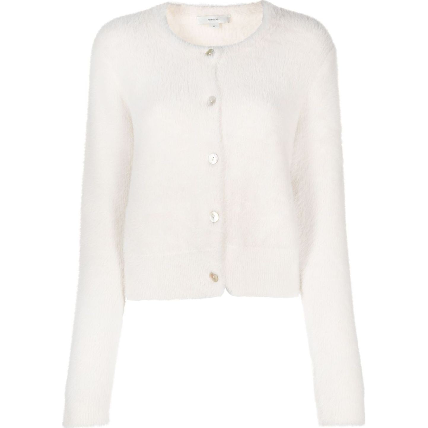 VINCE Kardiganas moterims, Balta, Eyelash cardigan