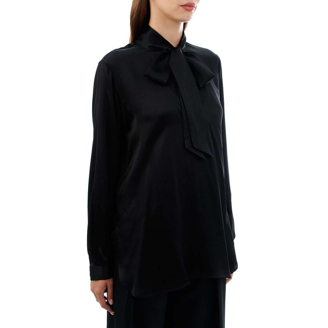 PAROSH Marškiniai ilgomis rankovėmis moterims, Juoda, Long sleeve shirt 3