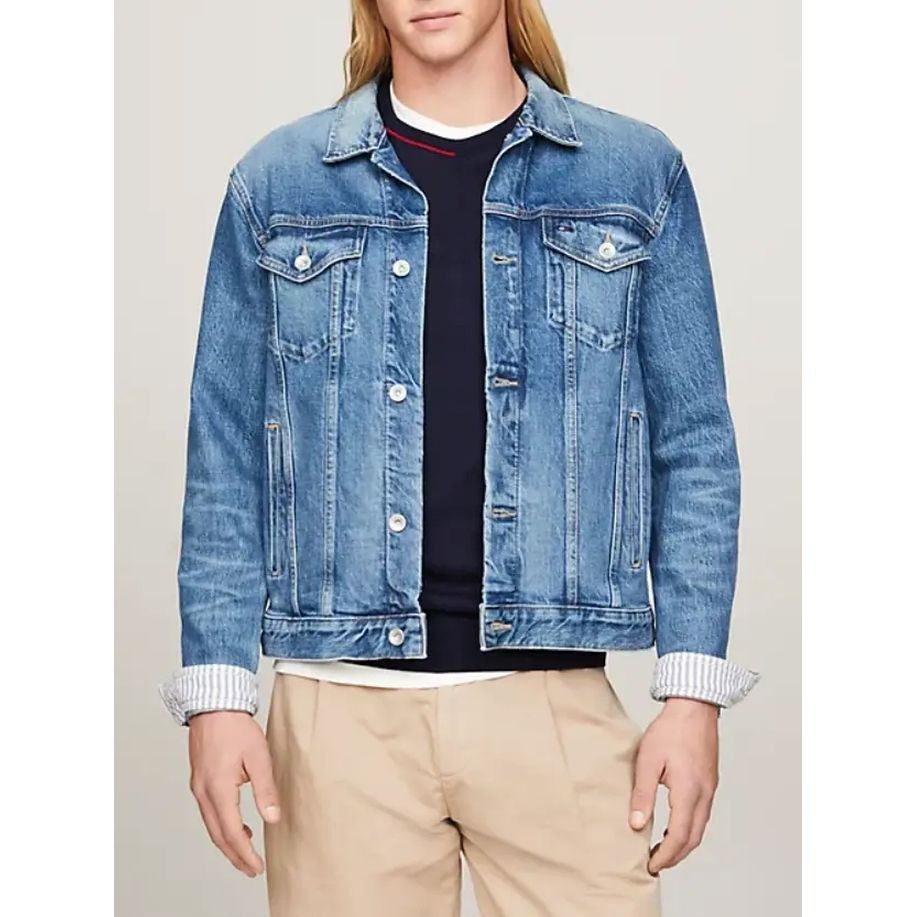 TOMMY HILFIGER Džinsinis švarkas vyrams, Mėlyna, Trucker jkt 4yrs east 2