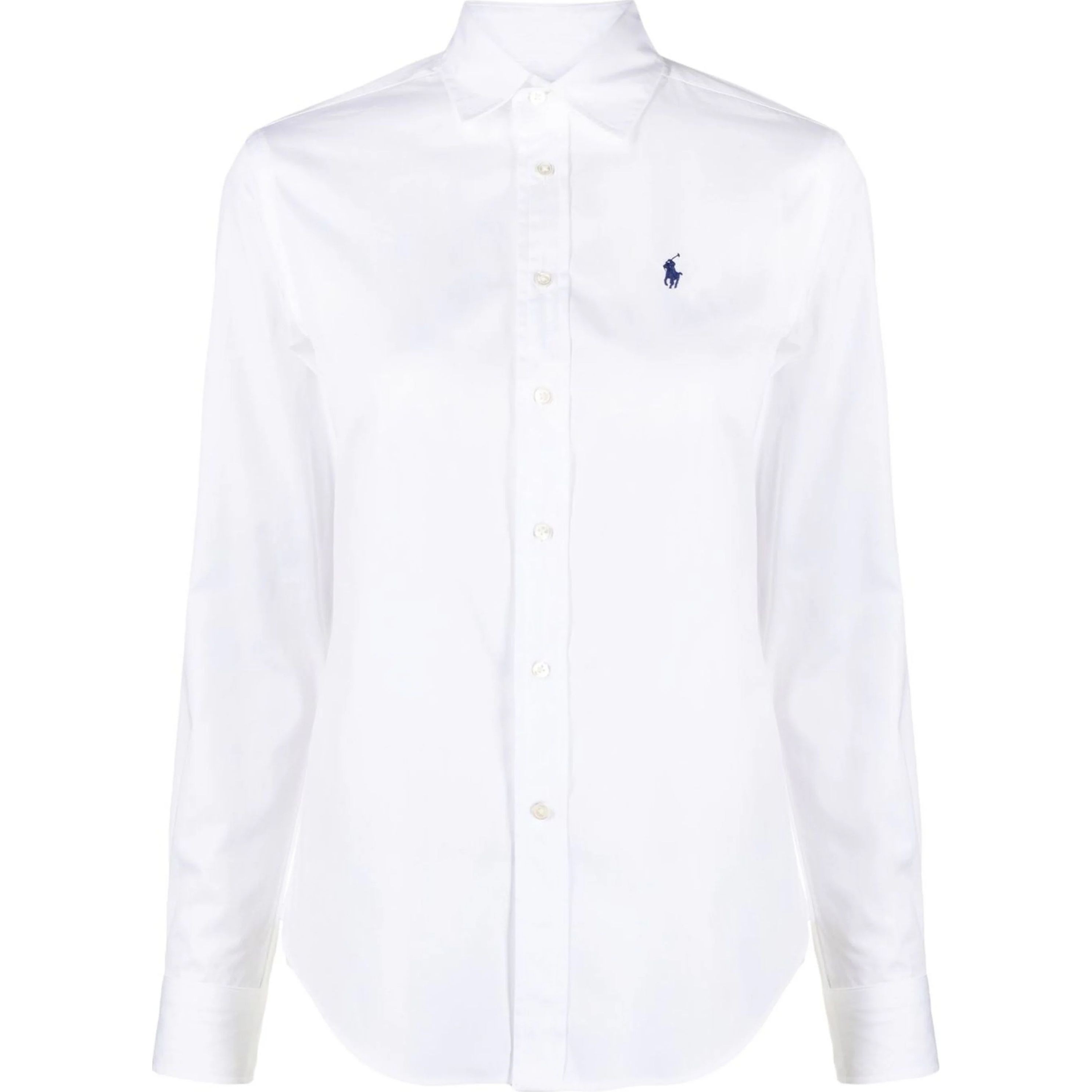 POLO RALPH LAUREN Marškiniai ilgomis rankovėmis moterims, Balta, Long sleeve button front shirt 1