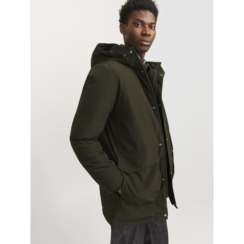 JACK & JONES Lietpaltis vyrams, Chaki, Trek parka 7