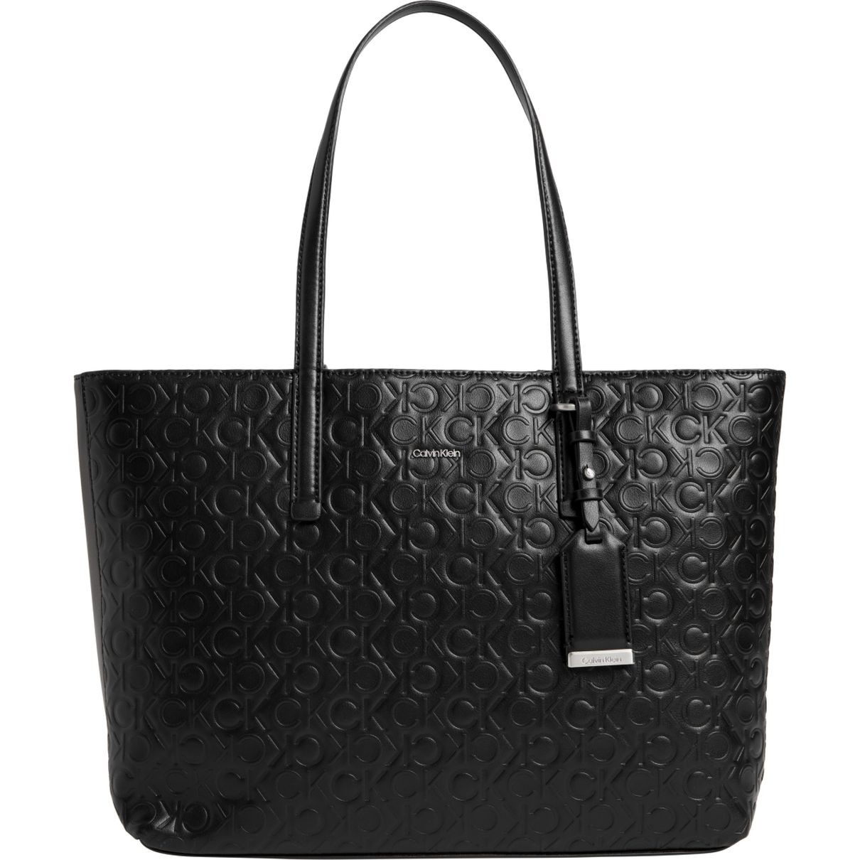 CALVIN KLEIN Pirkinių krepšys moterims, Juoda, Must shopper - emb mono 1