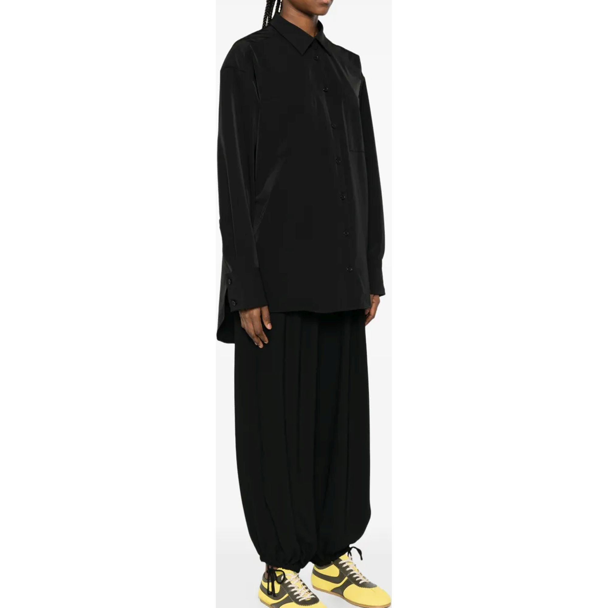 J.LINDEBERG Marškiniai ilgomis rankovėmis moterims, Juoda, Willow tech drape shirt 2