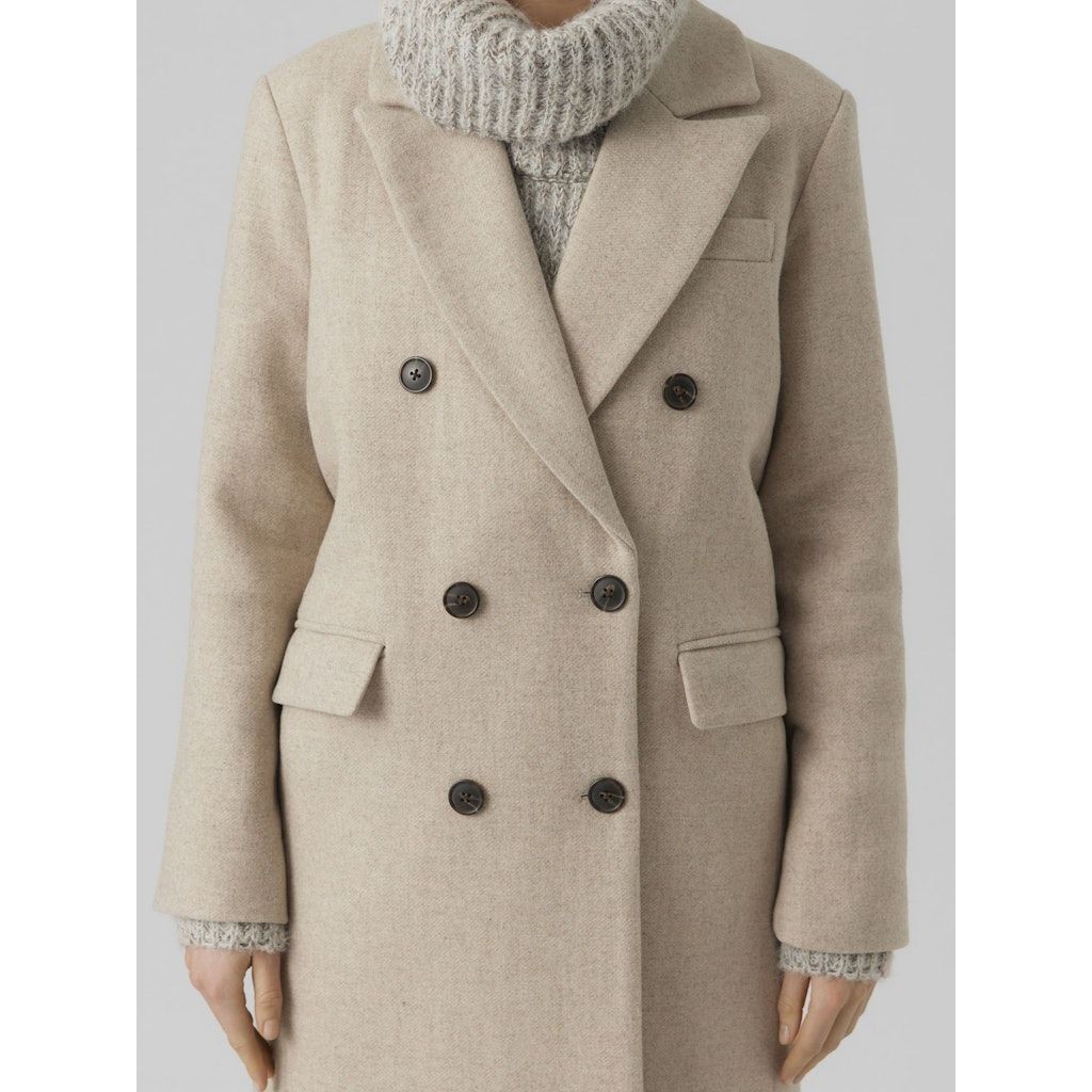 VERO MODA Paltas moterims, Sidabrinė, VMMAXIME LONG WOOL C 4