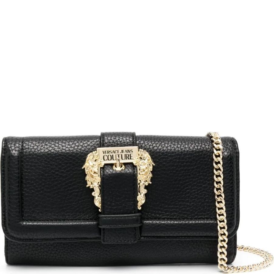 VERSACE JEANS CUTURE Piniginė moterims, Juoda, Couture portafogli 1
