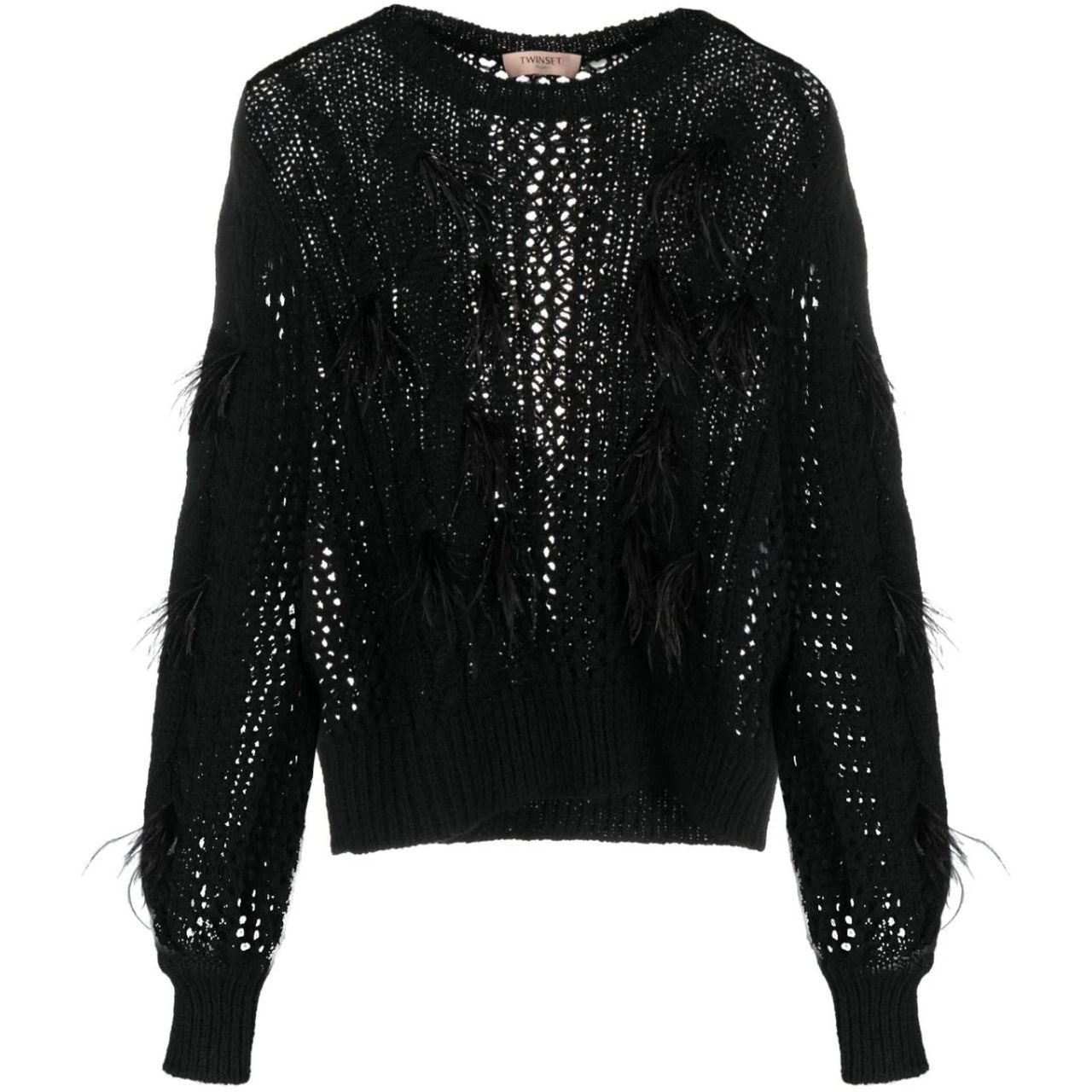 TWINSET Megztinis moterims, Juoda, Sweater 1