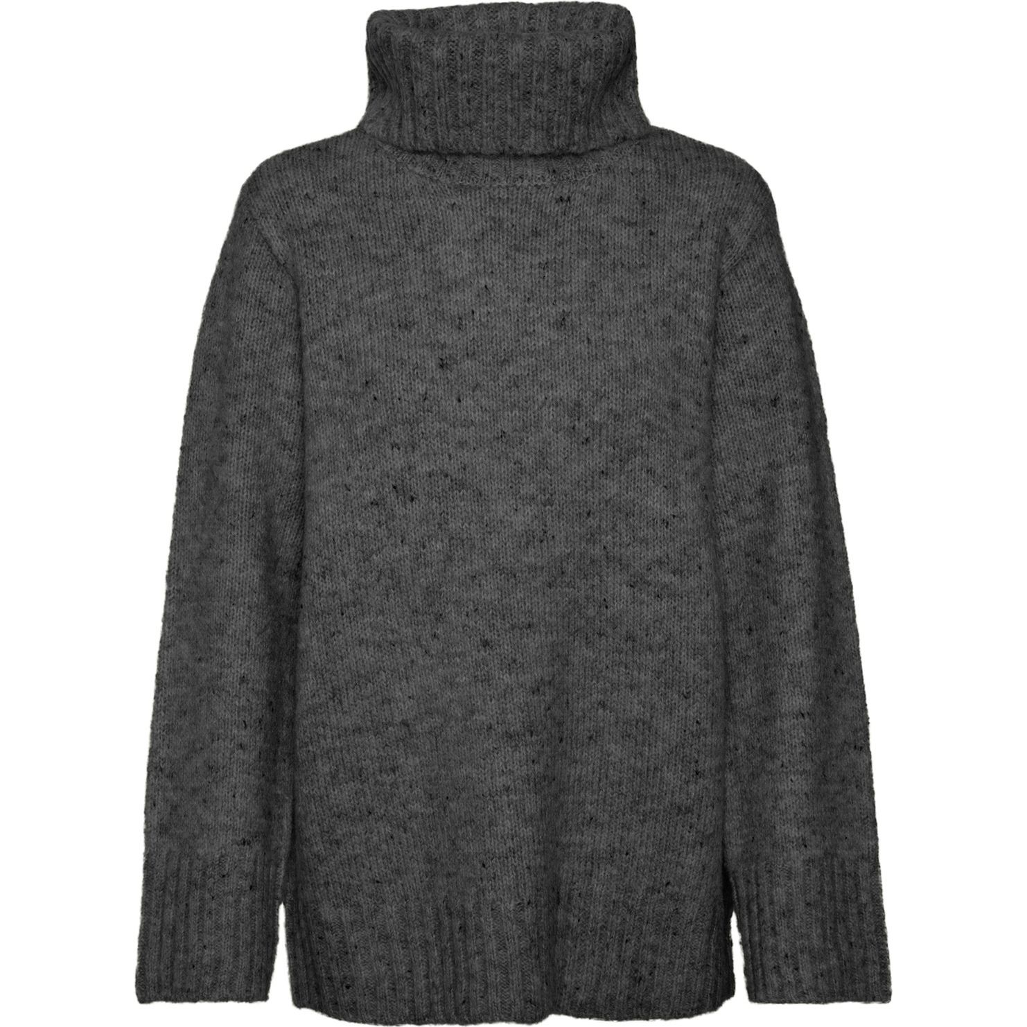 VERO MODA Megztinis su kaklu moterims, Pilka, Ingrid cowlneck pullover 1