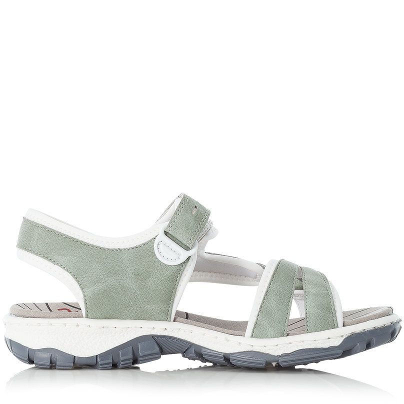 RIEKER Basutės moterims, Žalia, SANDALS 3