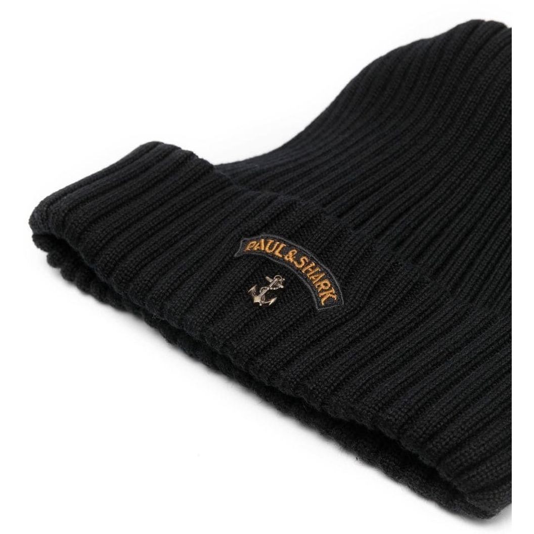 PAUL&SHARK Kepurė vyrams, Juoda, Beanie 2
