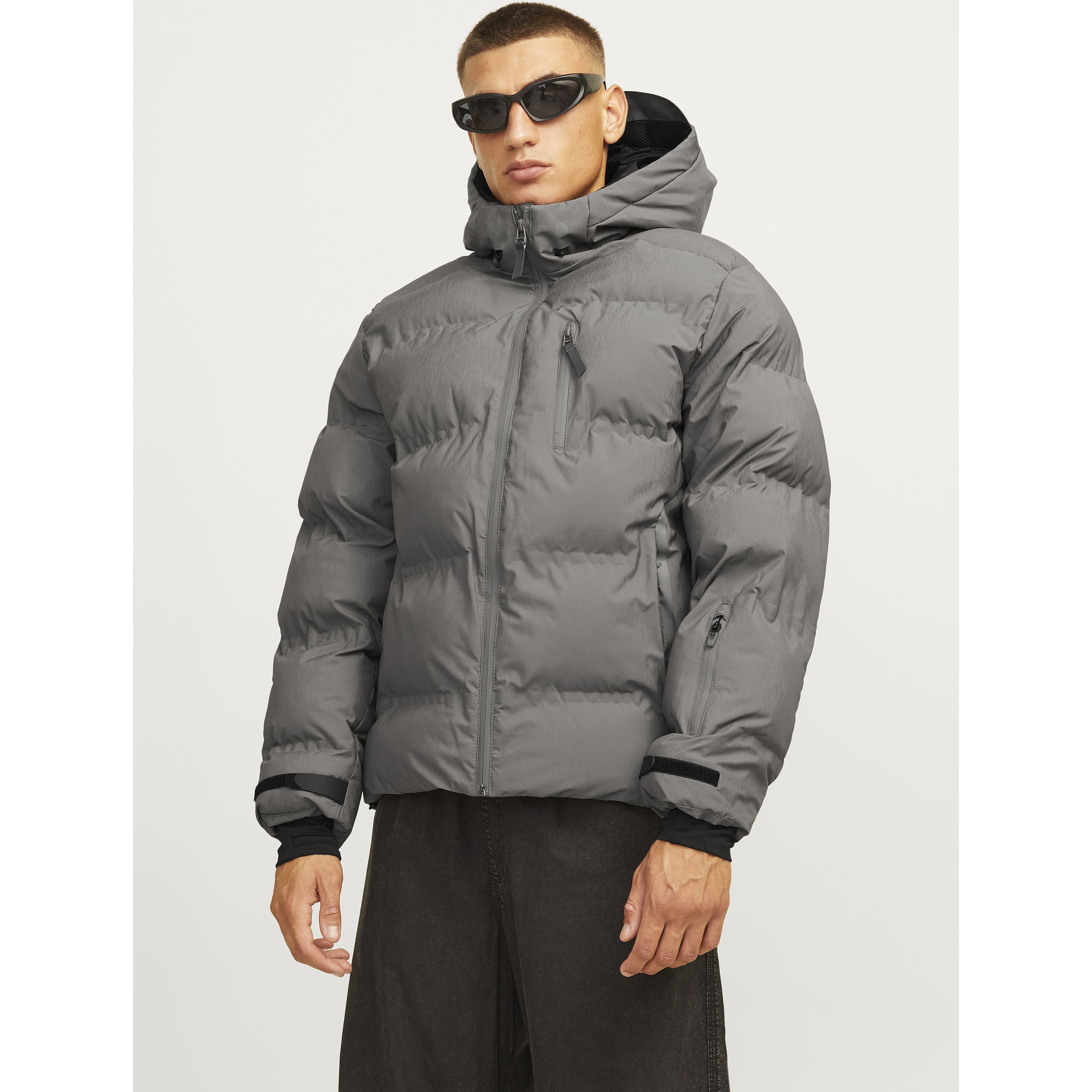 JACK & JONES Pūkinė striukė vyrams, Žalia, Sweep puffer 2