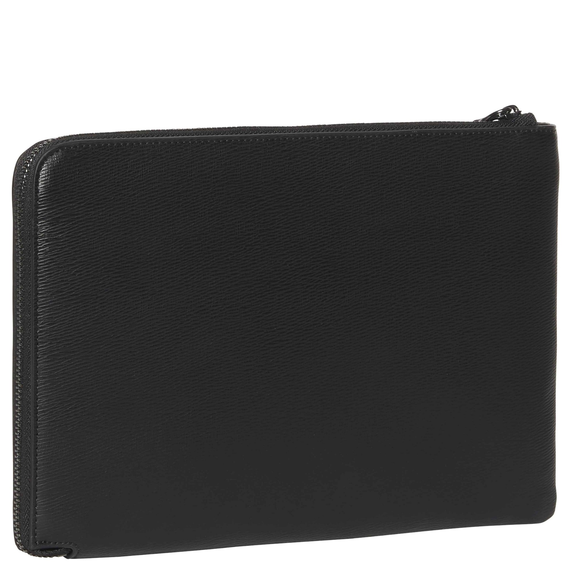 CALVIN KLEIN Piniginė vyrams, Juoda, saffiano zip pouch v wristlet 2