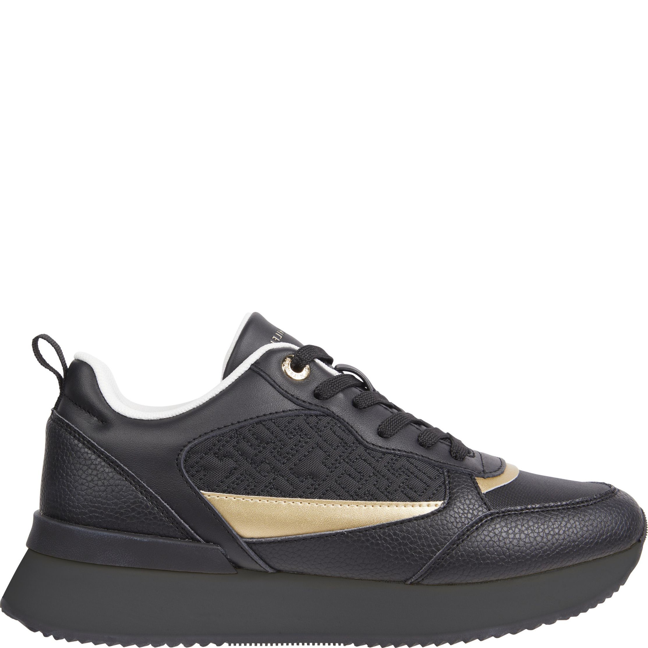 TOMMY HILFIGER Laisvalaikio bateliai moterims, Juoda, Monogram runner leisure 1