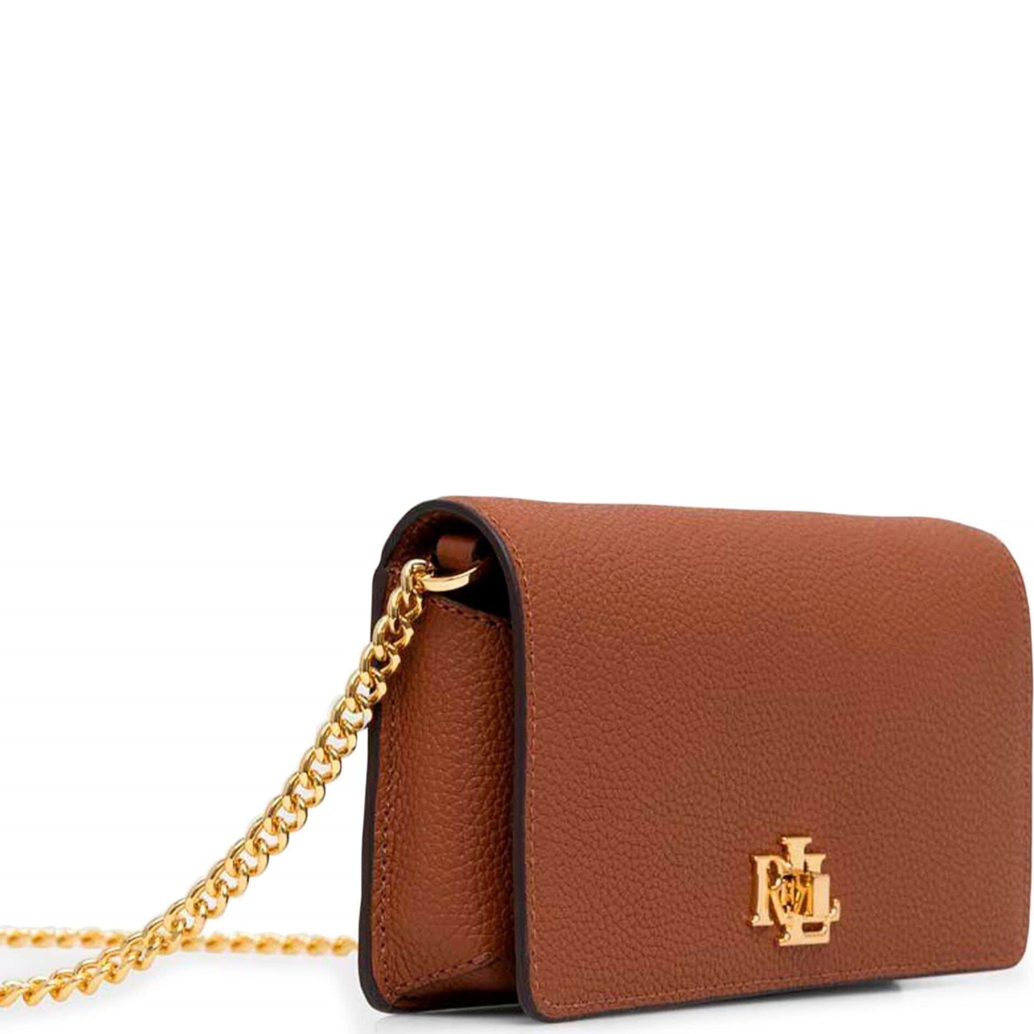 LAUREN RALPH LAUREN Rankinė per petį moterims, Ruda, Trnlk ph bg tech case 3