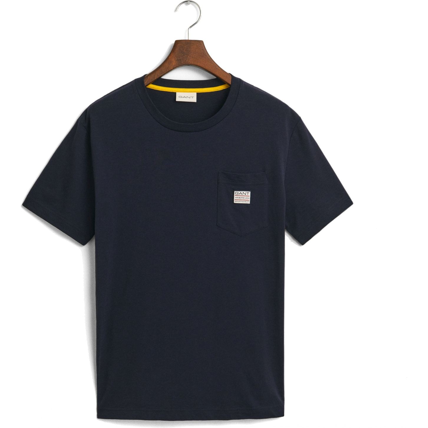 GANT Marškinėliai trump. rankovėmis vyrams, Mėlyna, Pocket SS t-shirt 1