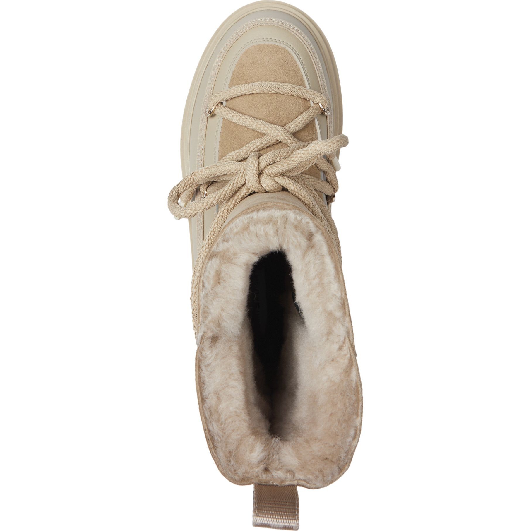 TOMMY HILFIGER Pašiltinti aulinukai moterims, Smėlio, Real shearling snowboot 3