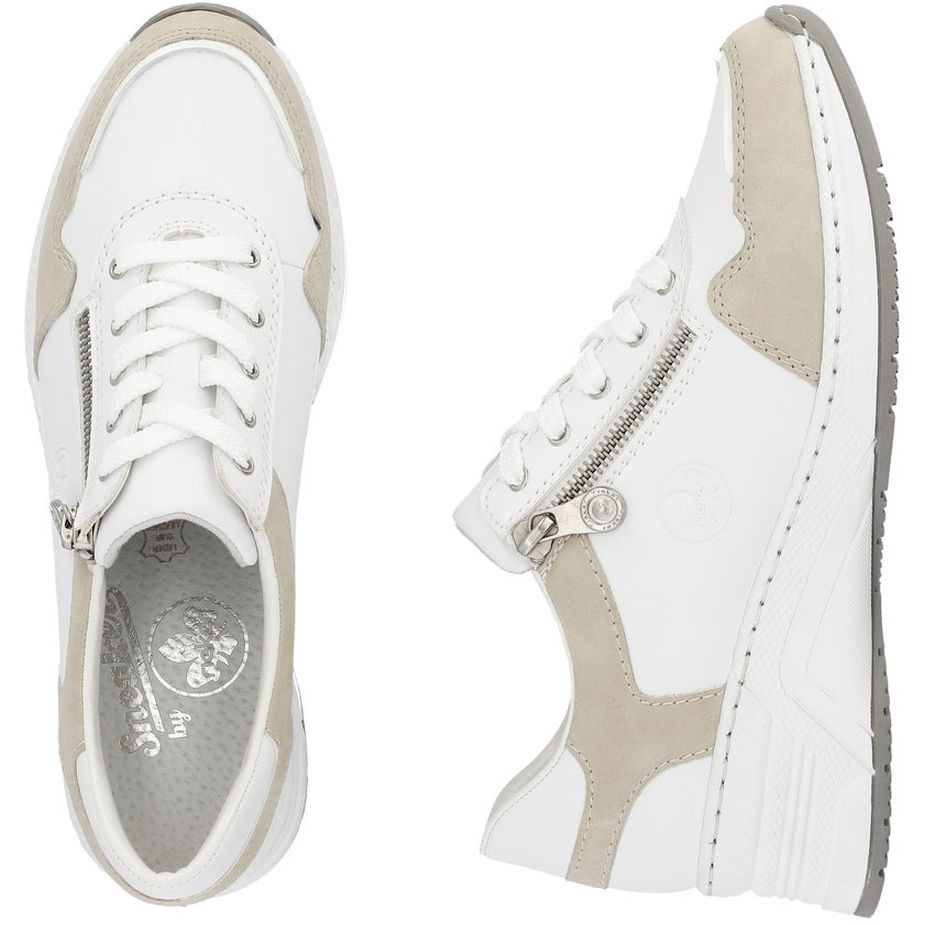 RIEKER Laisvalaikio bateliai moterims, Balta, LEISURE 11