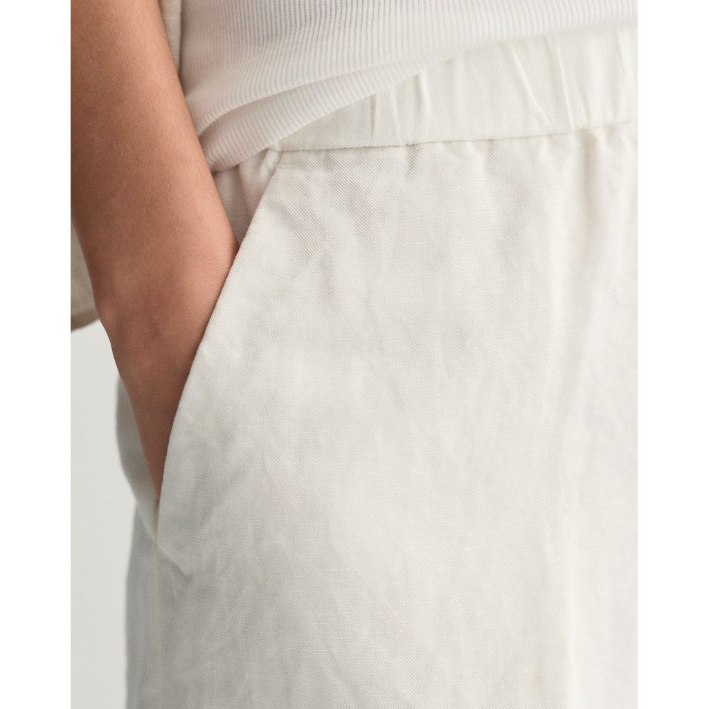 GANT Šortai moterims, Geltona, REL LINEN BLEND PULL ON SHORTS 4