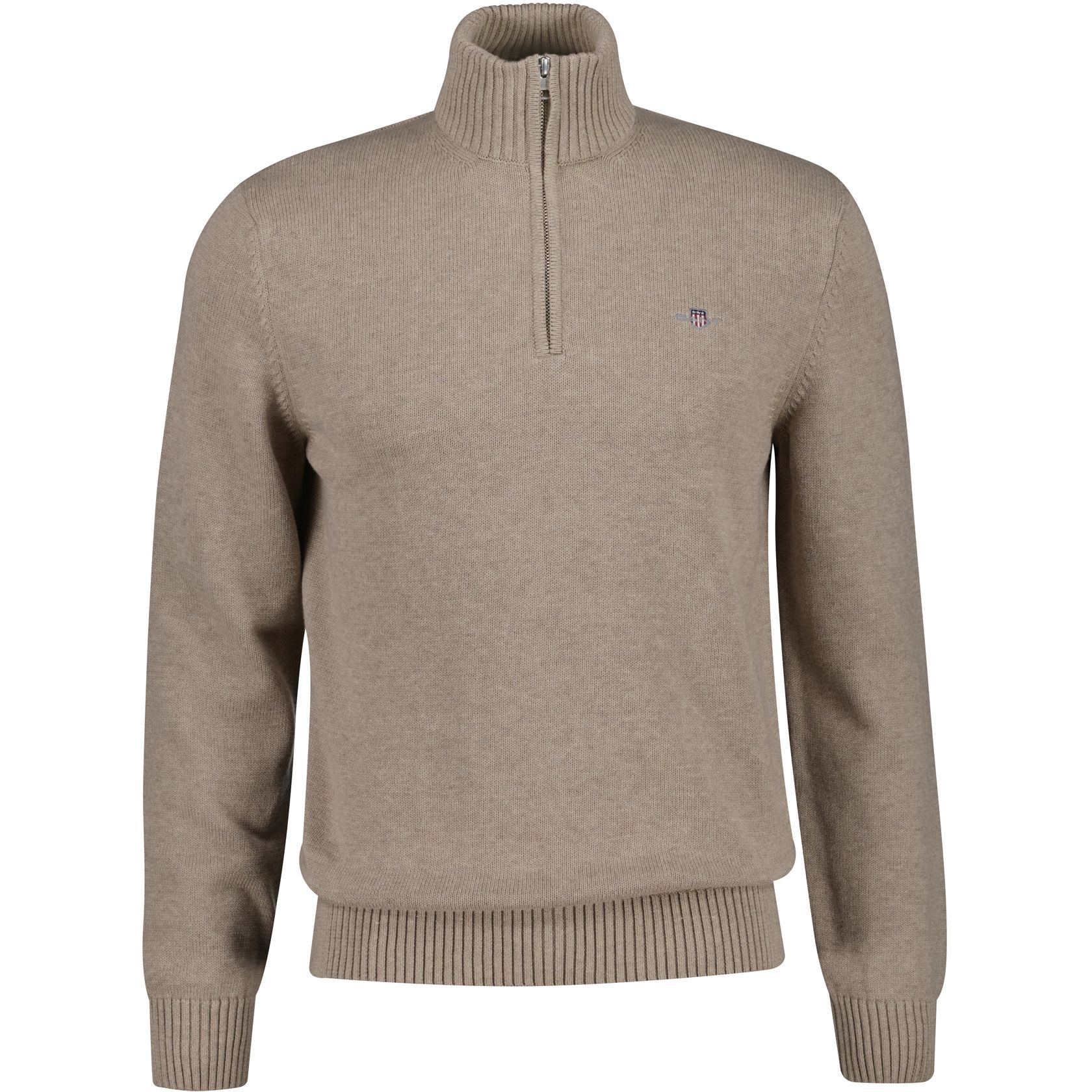 GANT Megztinis vyrams, Ruda, casual cotton half zip 1