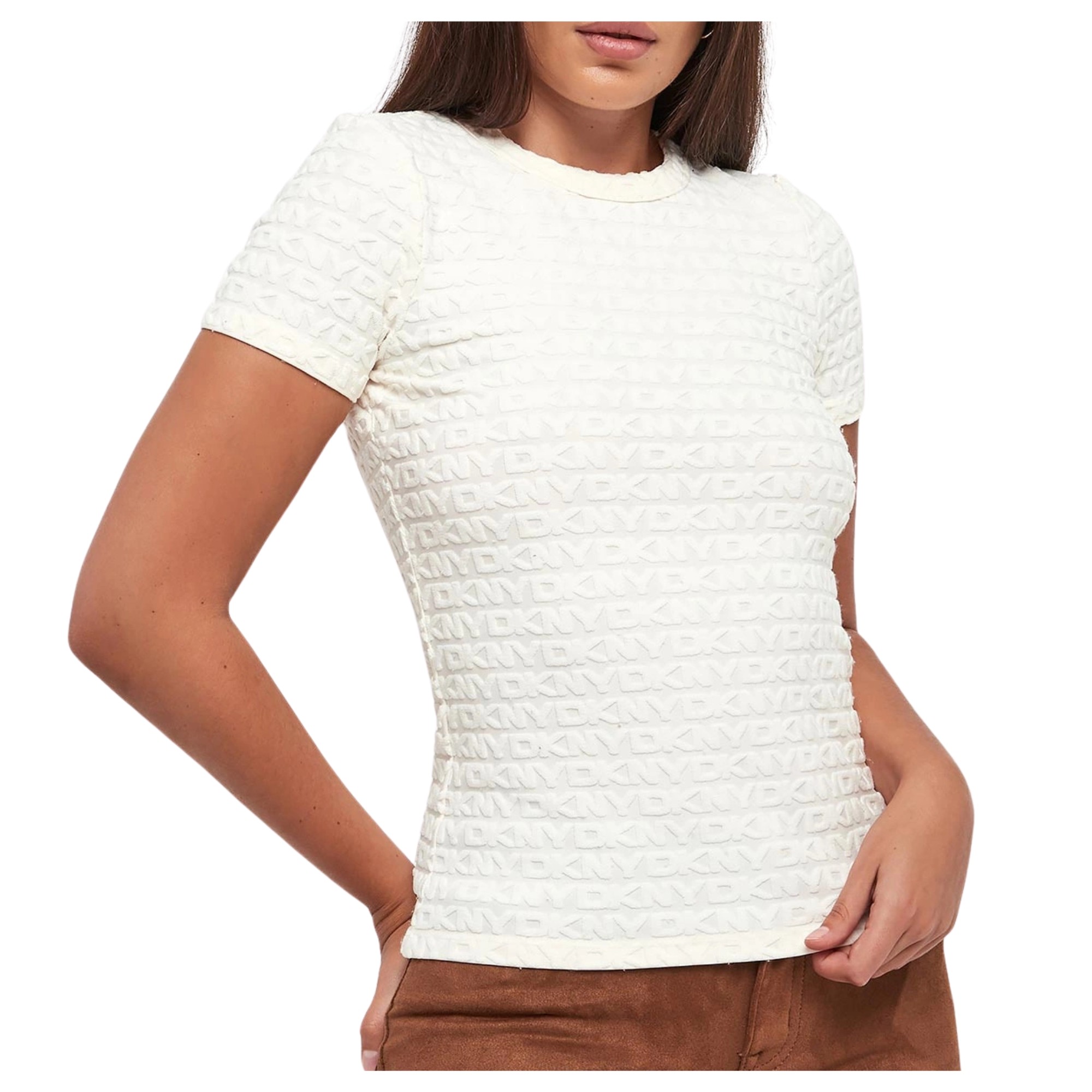 DKNY Palaidinės moterims, Smėlio, Logo jacquard sl cre 2