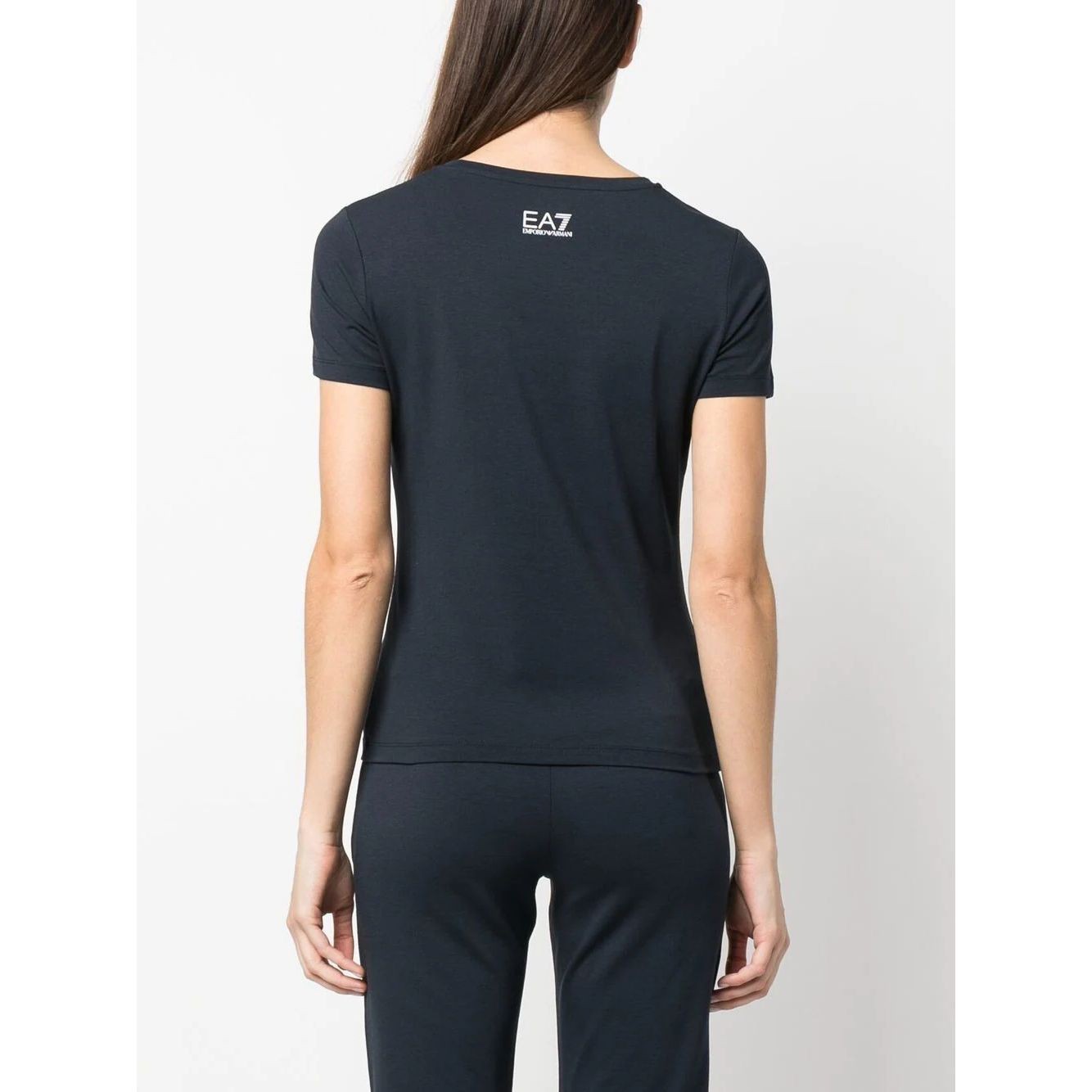 EA7 Marškinėliai trump. rankovėmis moterims, Mėlyna, T-shirt 4