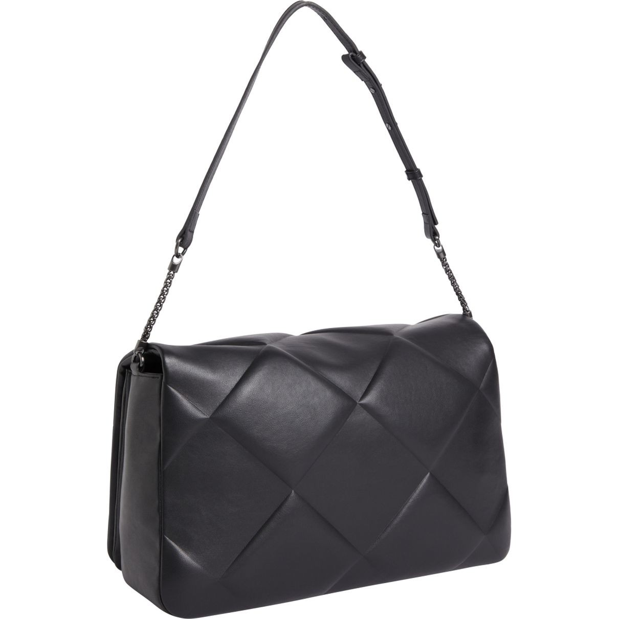 CALVIN KLEIN Rankinė per petį moterims, Juoda, Re-lo quilt shoulder bag 2