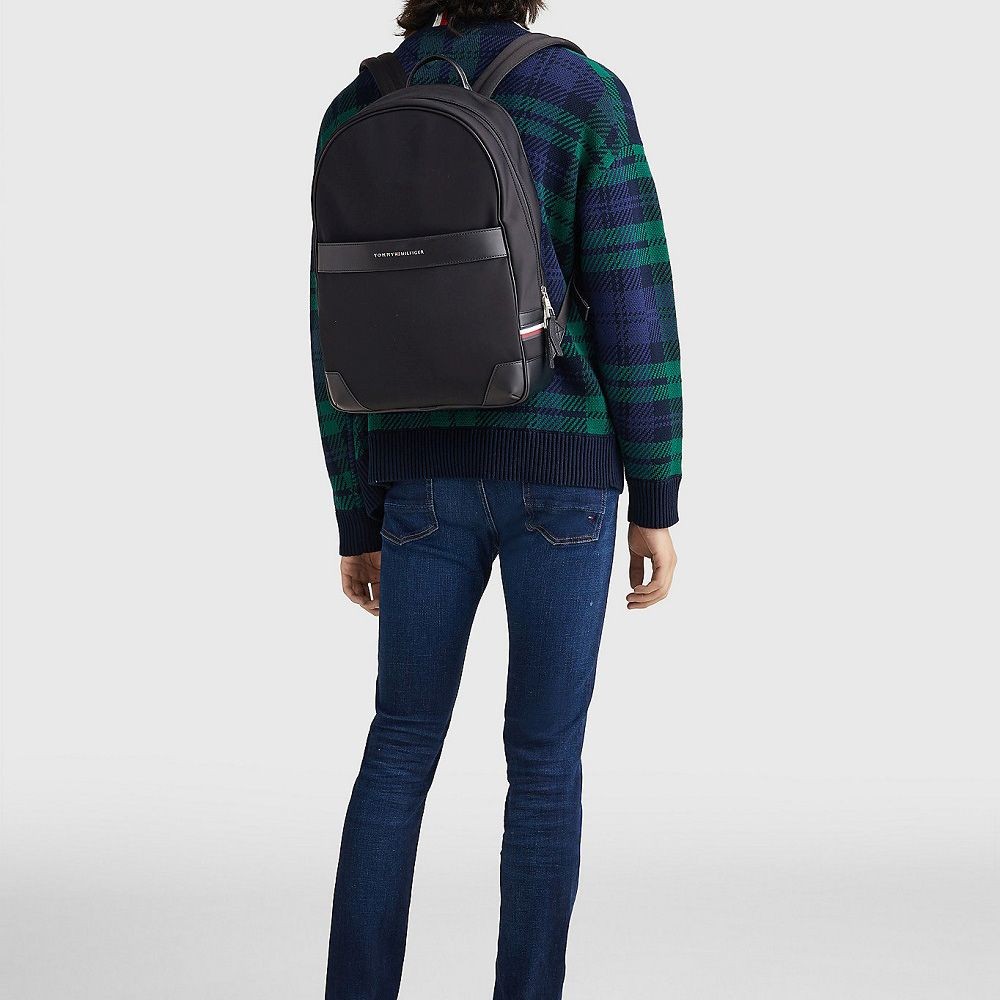 TOMMY HILFIGER Kuprinė vyrams, Juoda, TH URBAN NYLON  BACKPACK 4