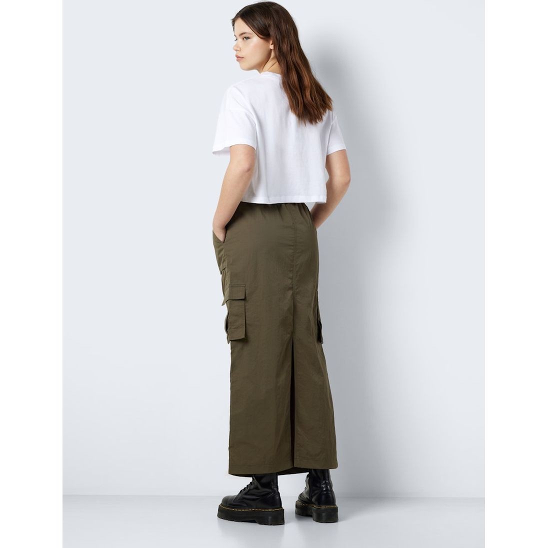 NOISY MAY Midi sijonas moterims, Žalia, Nmkenya midi skirt 6