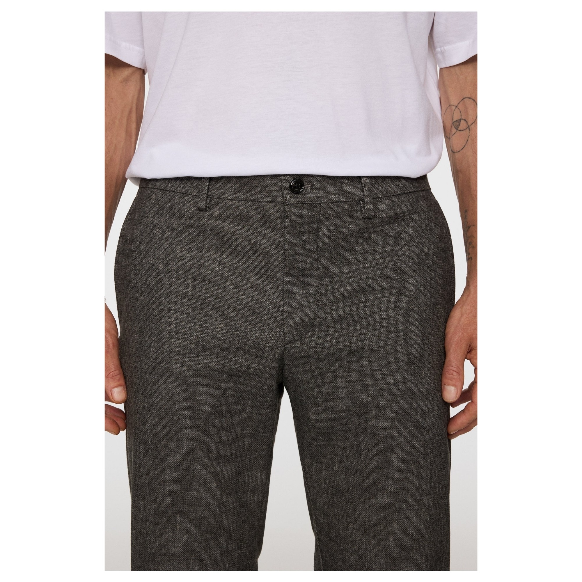 J.LINDEBERG Kelnės vyrams, Pilka, Ched micro pattern pants 2