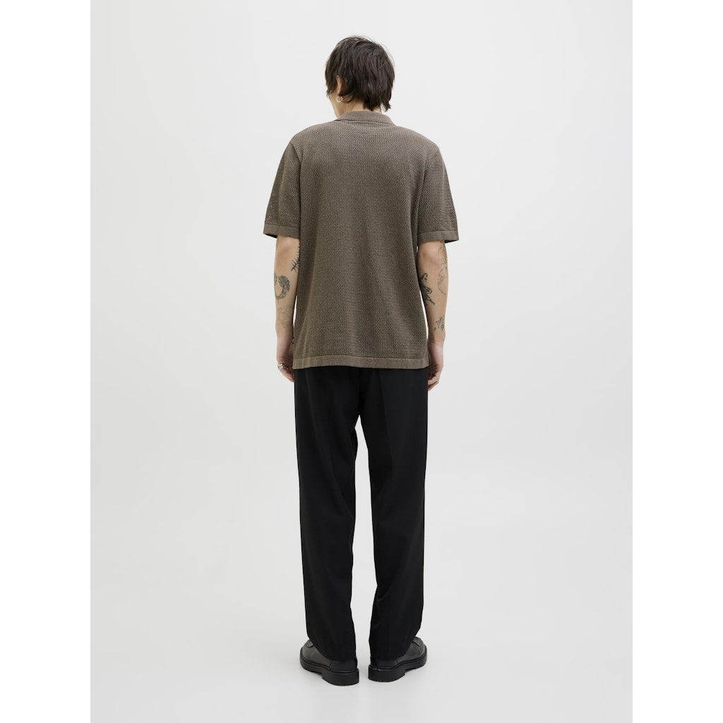 JACK & JONES Polo marškiniai trumpos rank. vyrams, Ruda, Blaarto knit polo 3