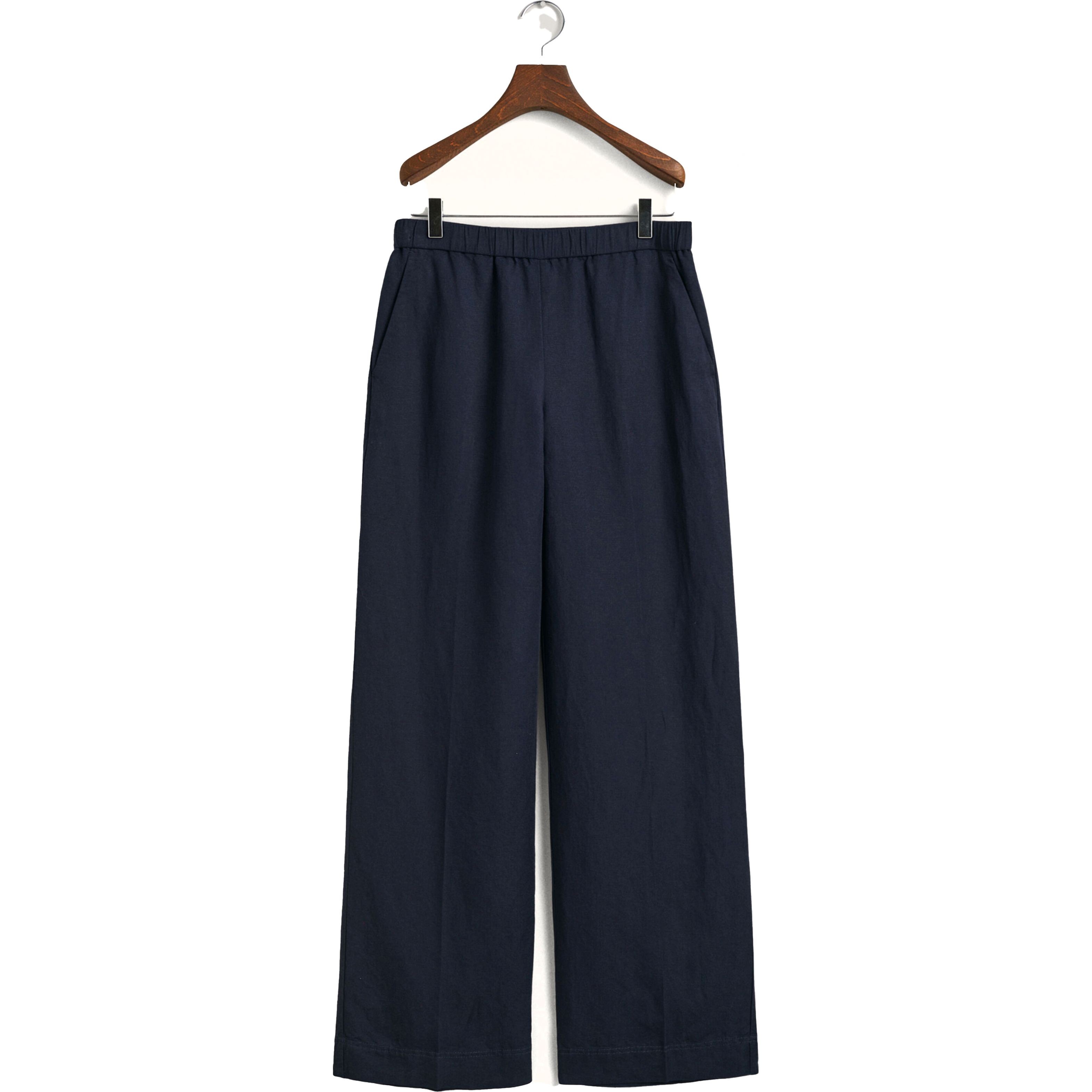 GANT Kelnės moterims, Mėlyna, REL LINEN BLEND PULL ON PANTS 1