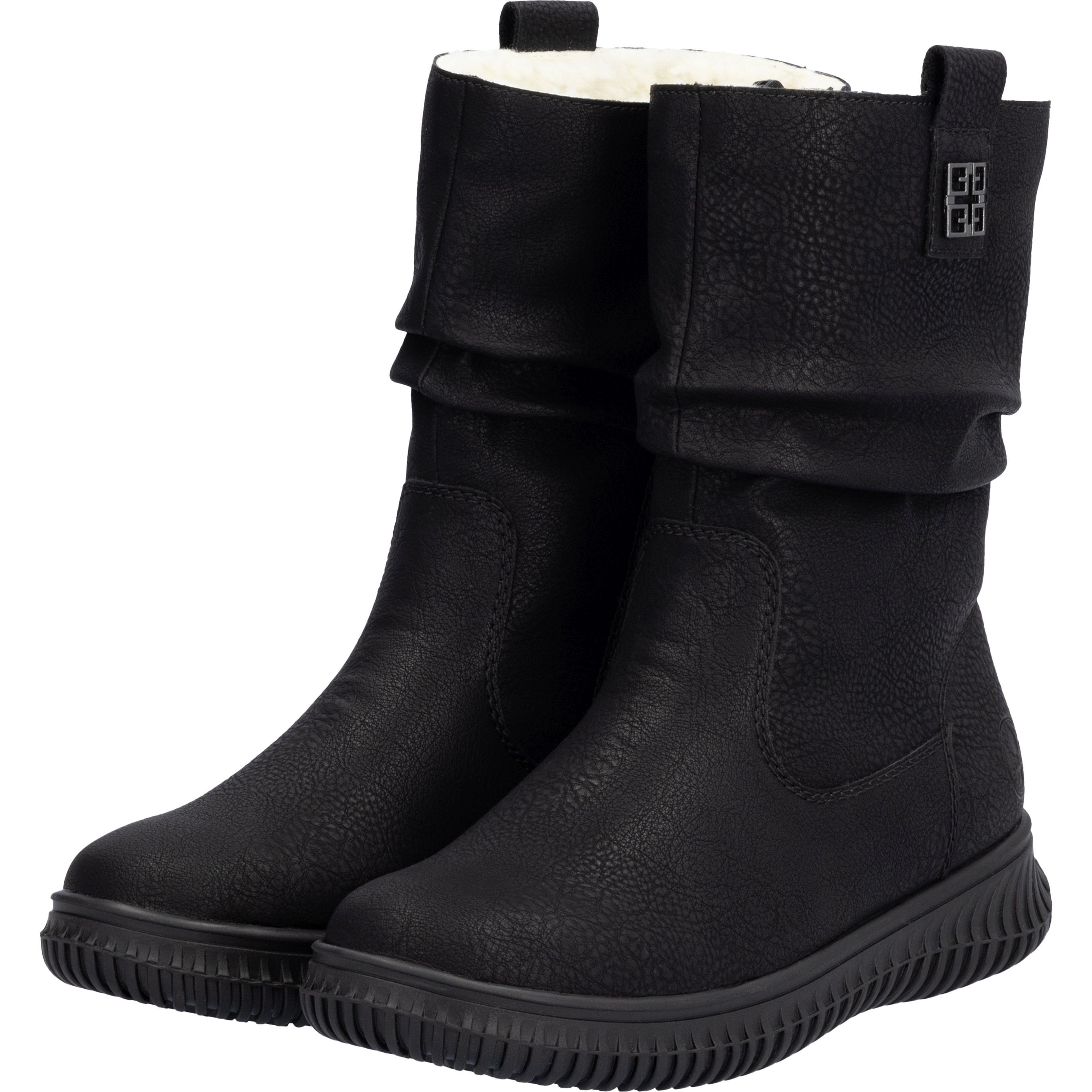 RIEKER Aulinukai moterims, Juoda, Ladies mid height boots 10