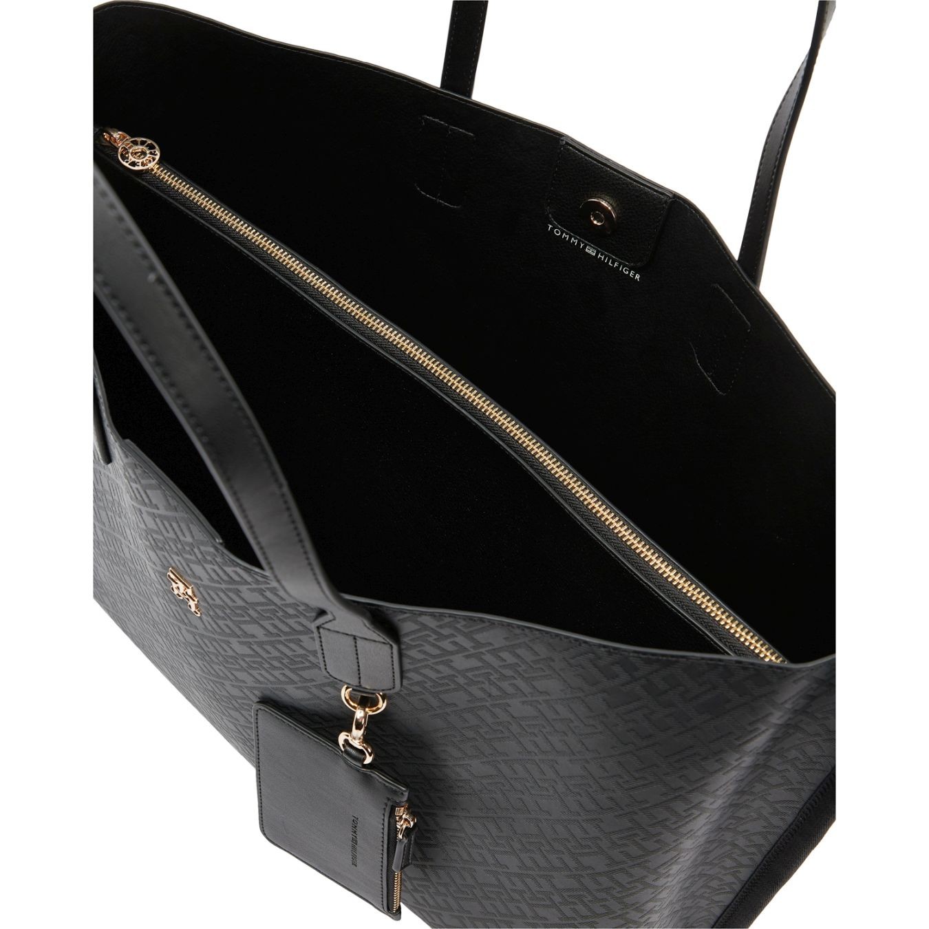 TOMMY HILFIGER Pirkinių krepšys moterims, Juoda, Distinct tote 3