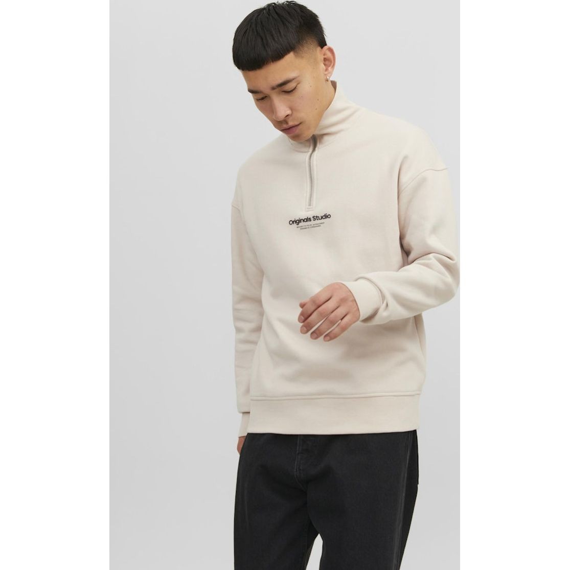 JACK & JONES Sportinis nertinis vyrams, Smėlio, Jorvester sweatshirt 2