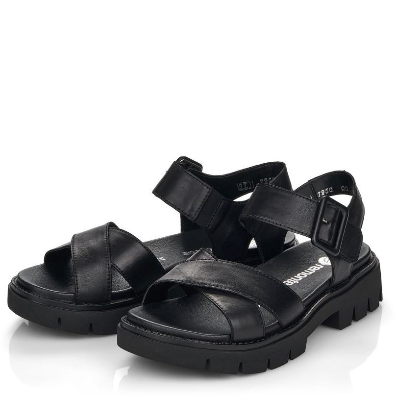 REMONTE Basutės moterims, Juoda, SANDALS 5